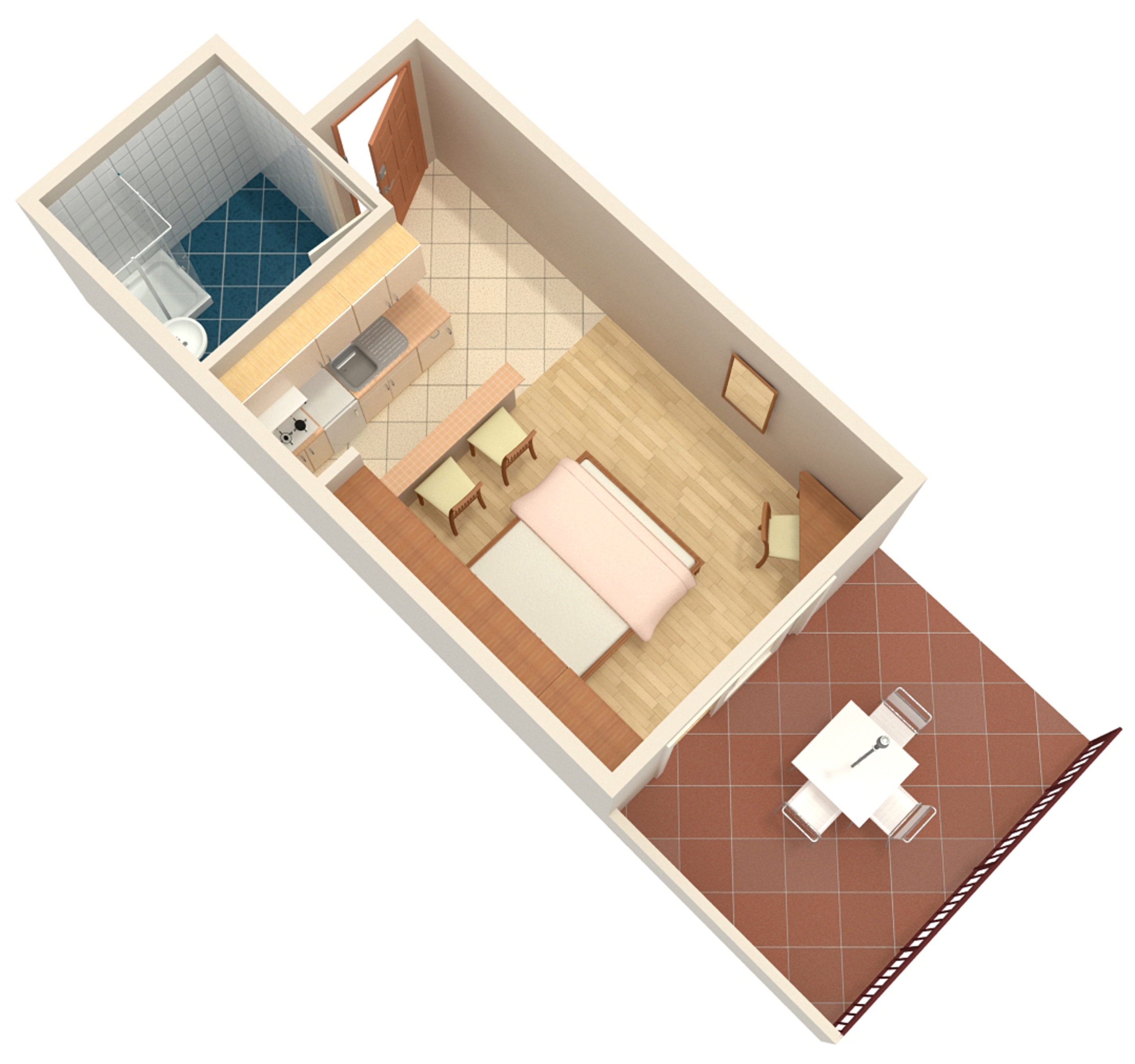 Studio flat with terrace and sea view Milna, Hvar  AS-f