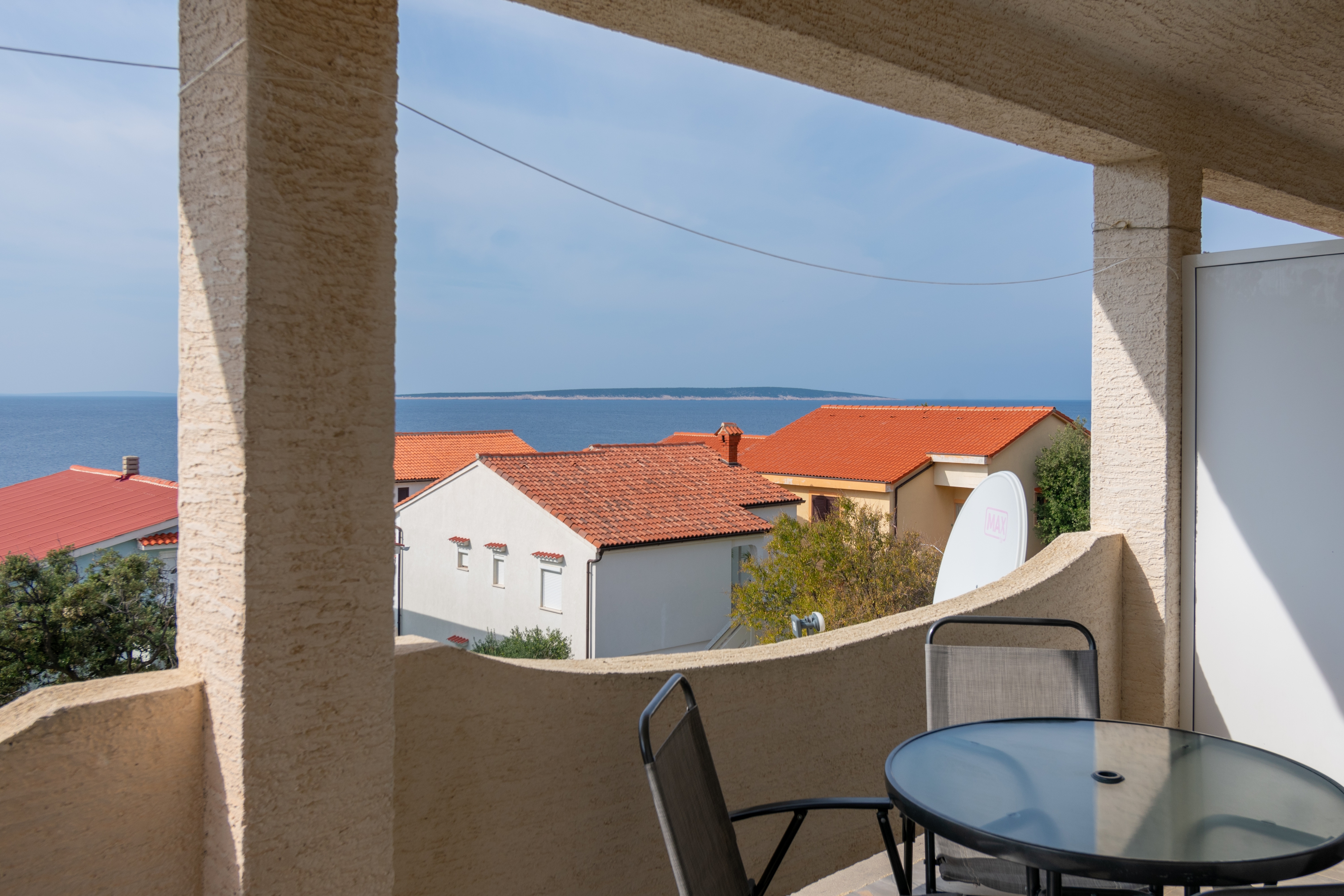 Two bedroom apartment with terrace and sea view Mandre, Pag  A-d