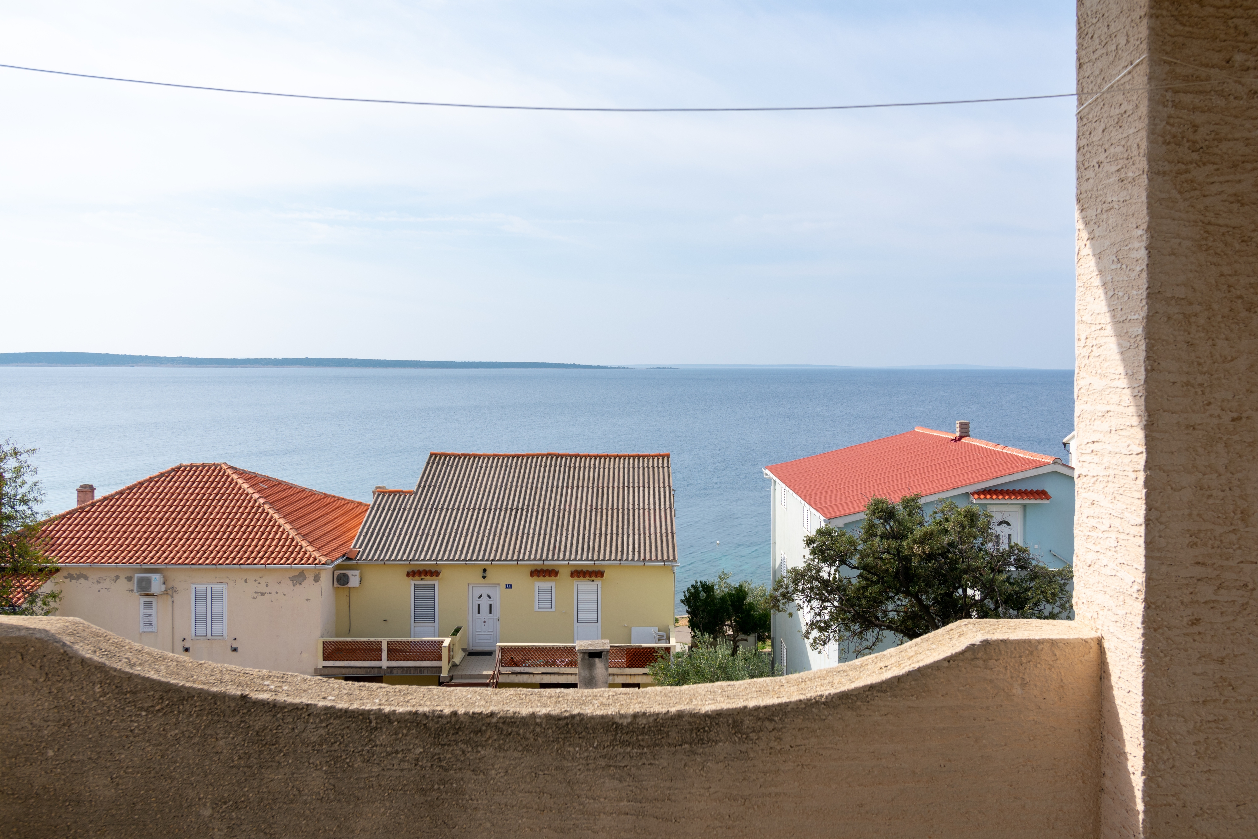 Two bedroom apartment with terrace and sea view Mandre, Pag  A-d