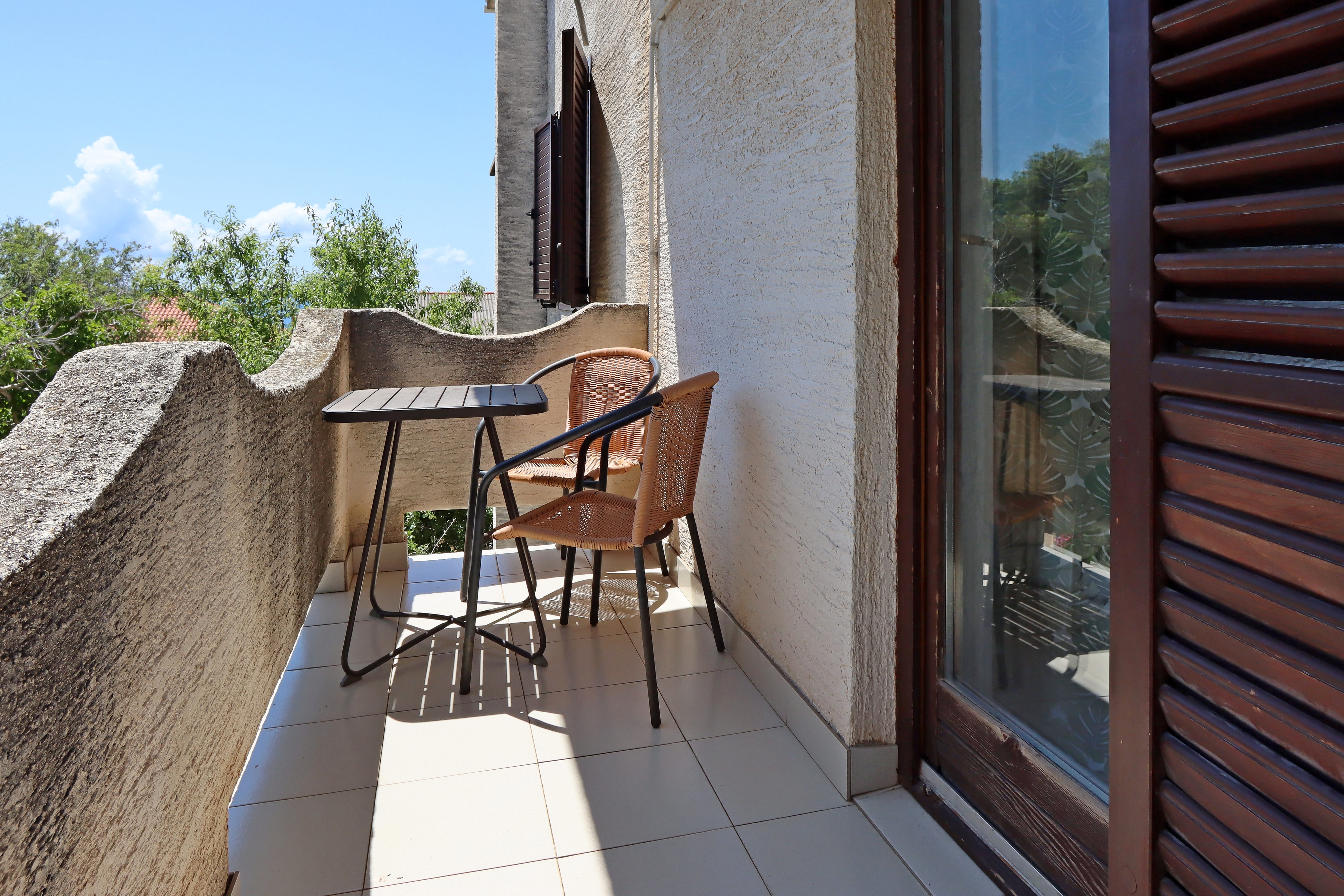Studio flat with balcony and sea view Mandre, Pag  AS-b