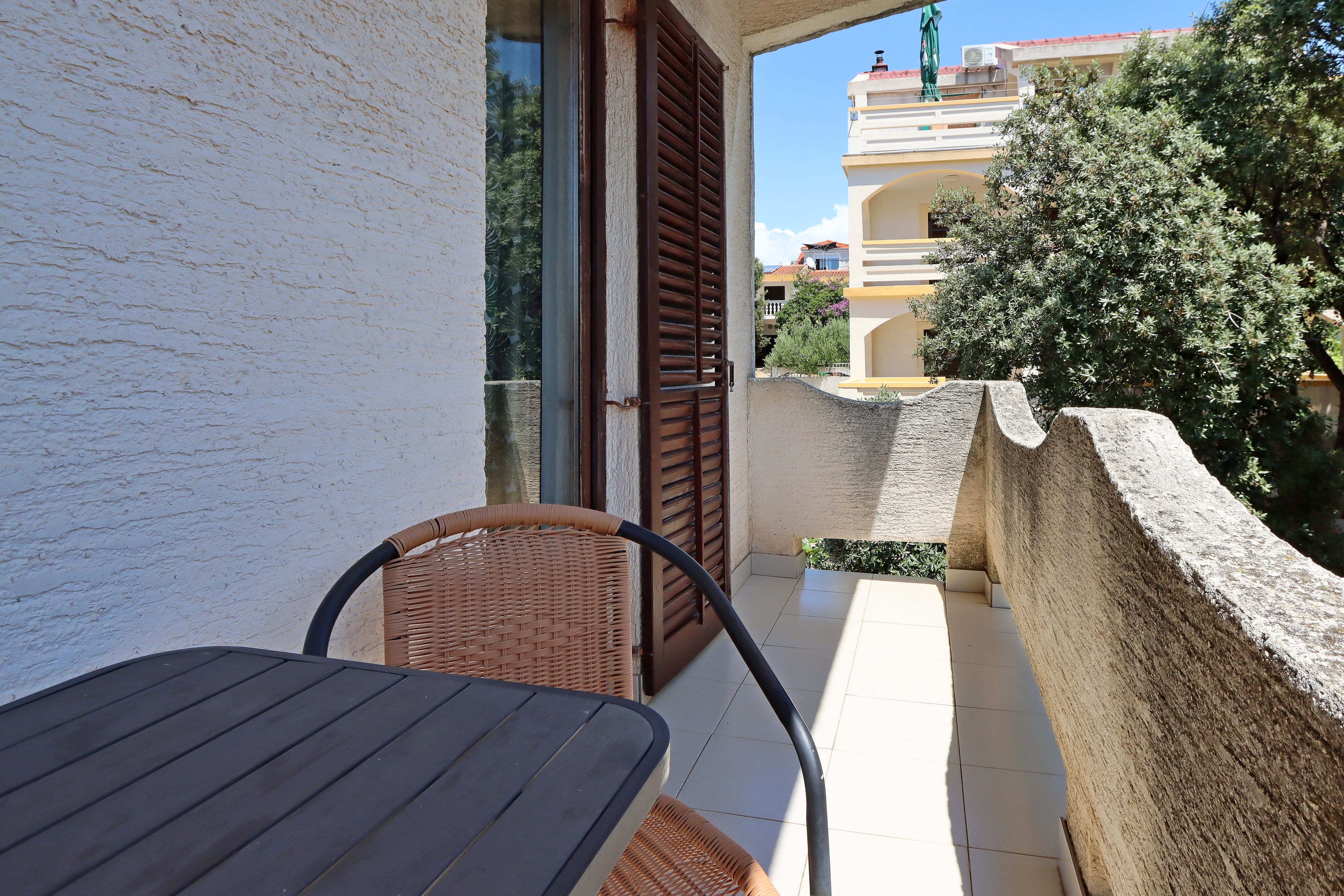 Studio flat with balcony and sea view Mandre, Pag  AS-b