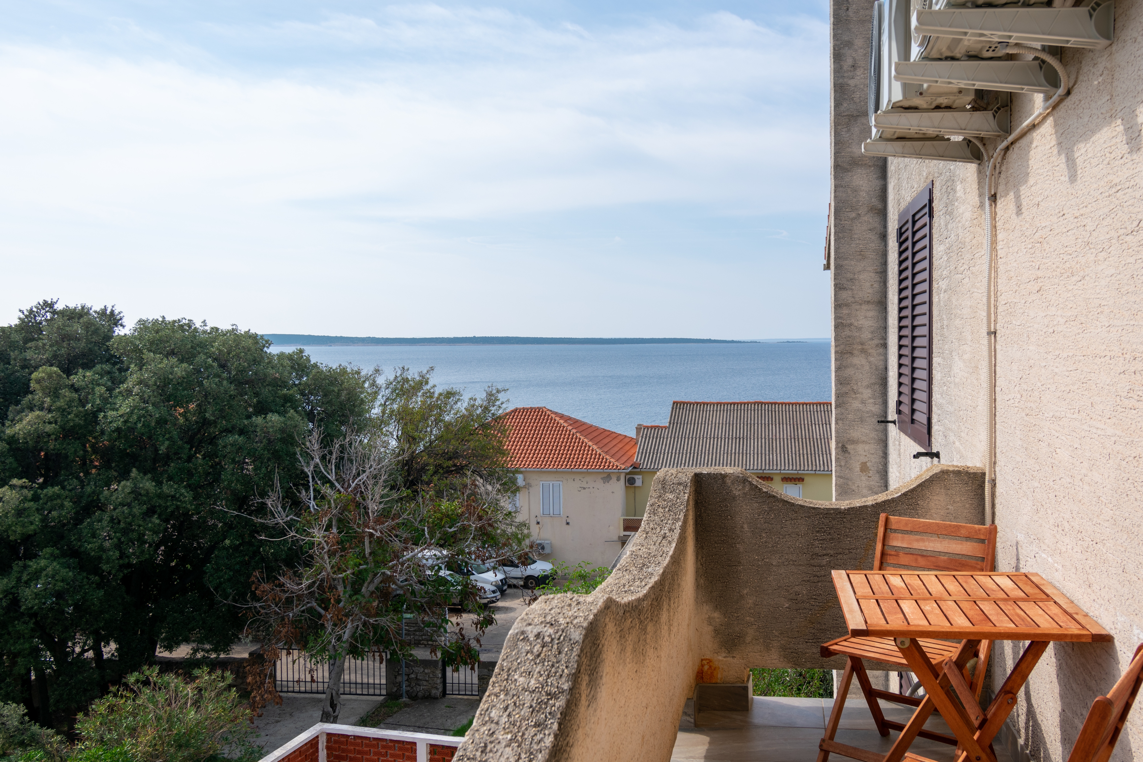 Studio flat with balcony and sea view Mandre, Pag  AS-d