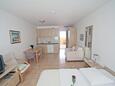 Dining room Vinjerac, Dining room in the studio-apartment, air condition available, (pet friendly) and WiFi.
