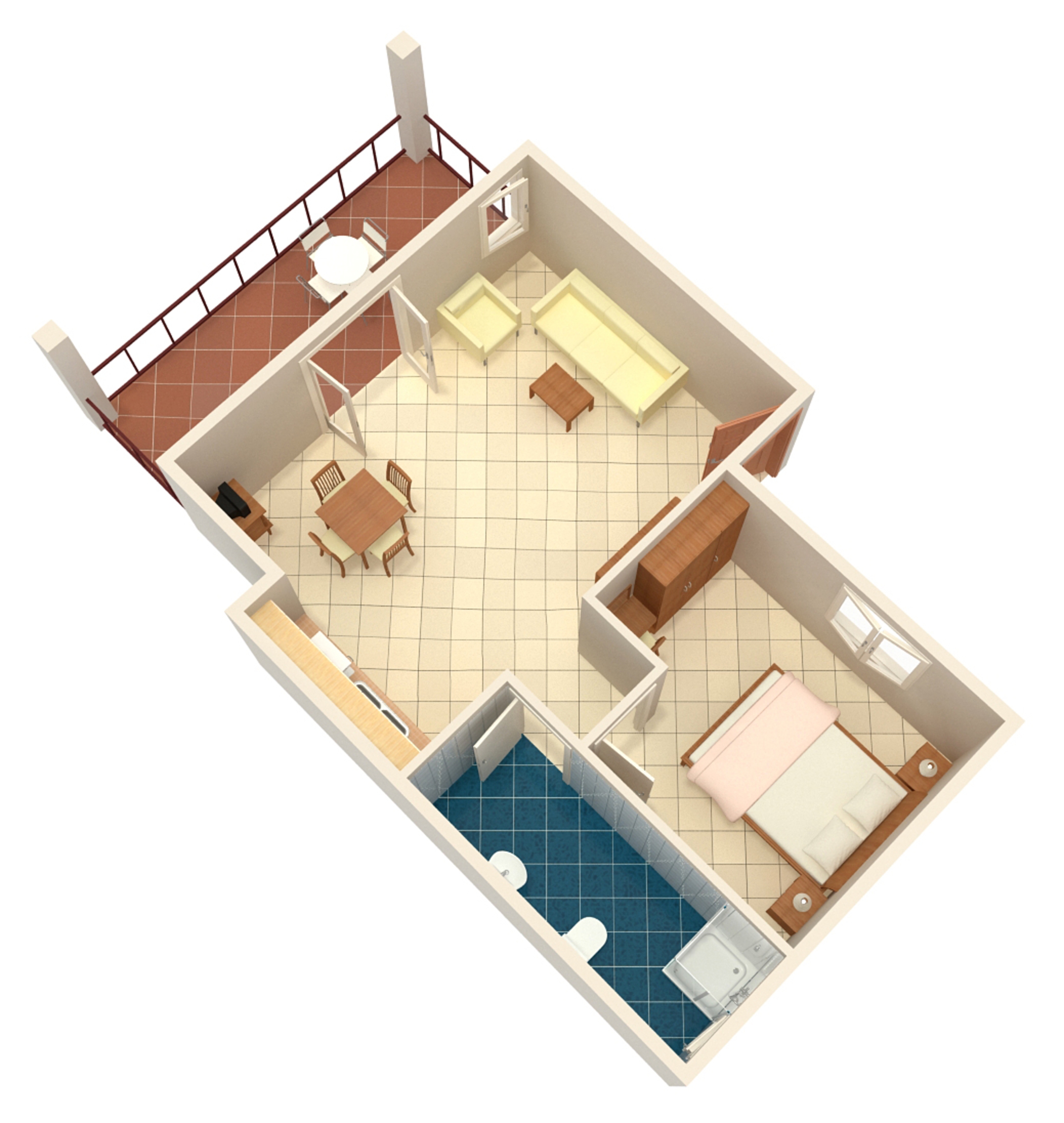 One bedroom apartment near beach Rogoznica  A-d
