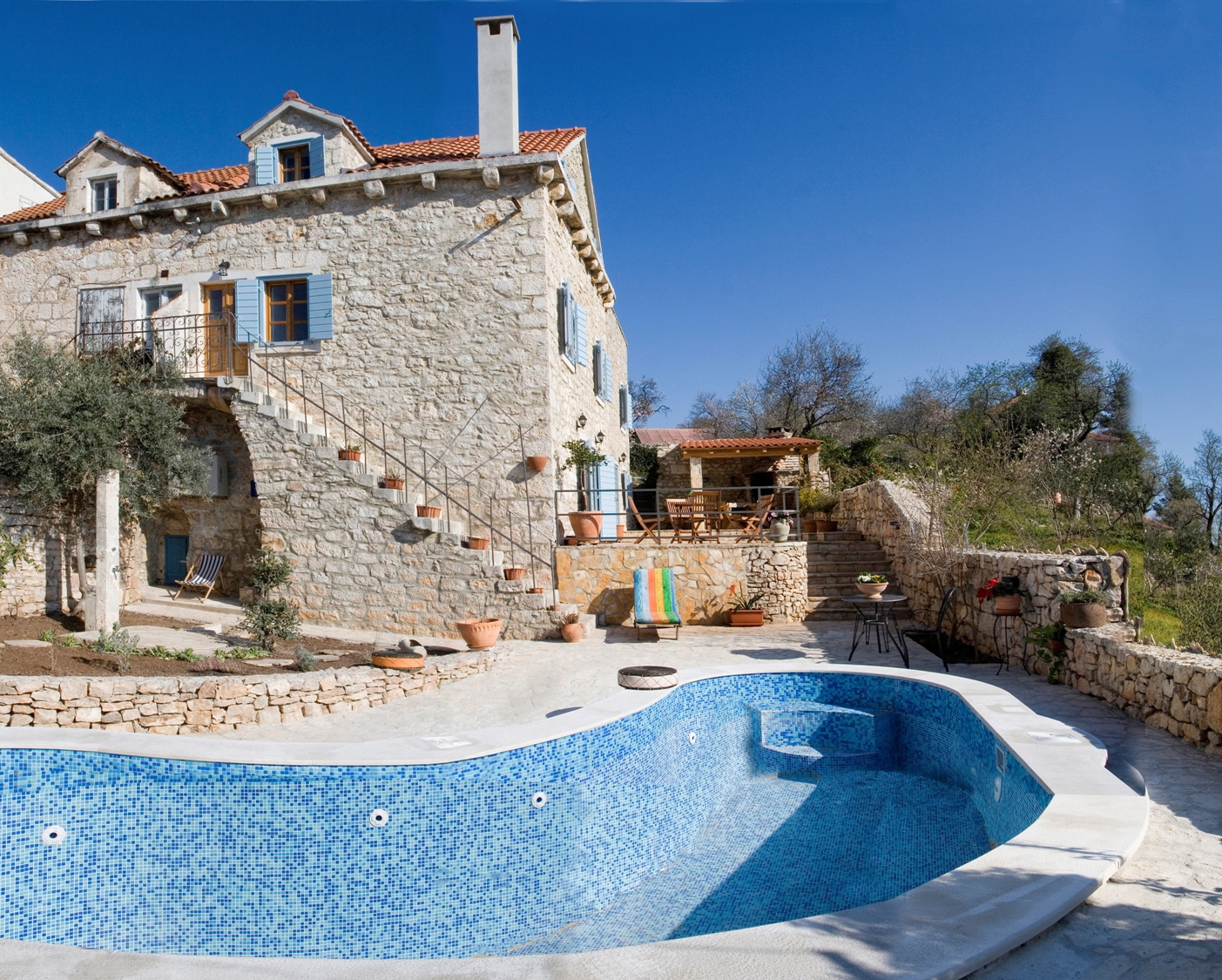 Three bedroom house with terrace and sea view Milna, Brač (K-3100)