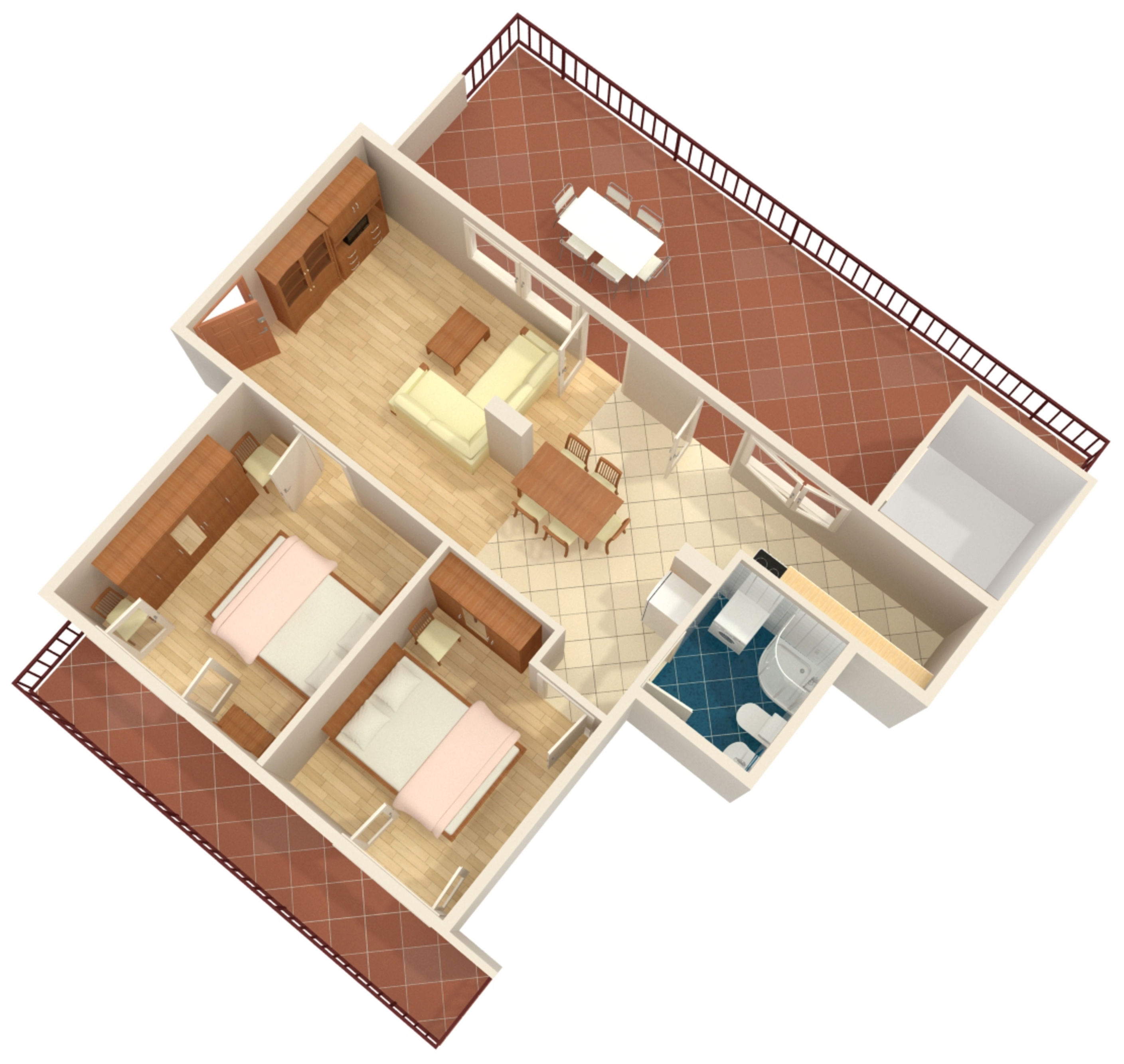 Two bedroom apartment near beach Igrane, Makarska  A-a