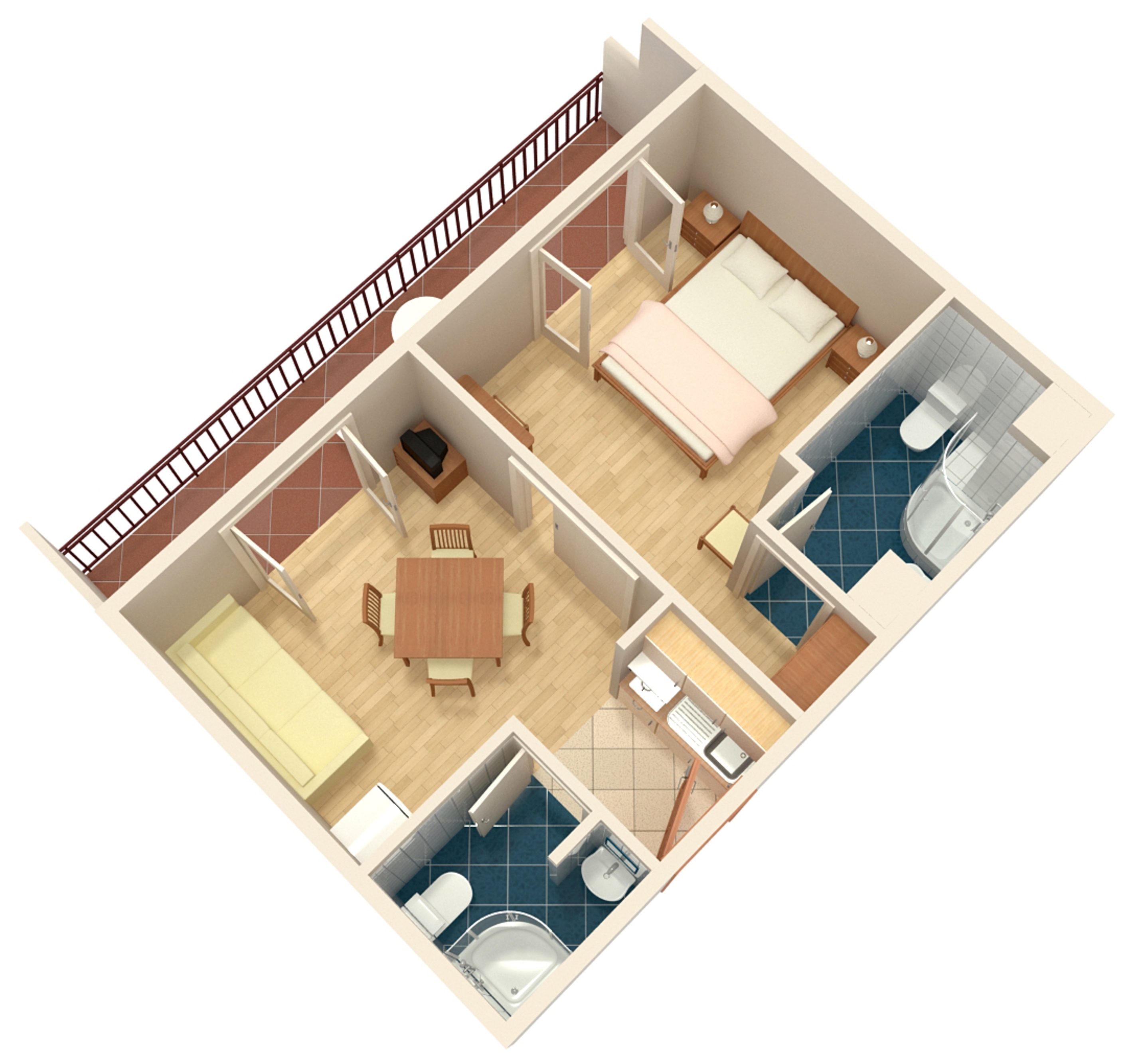 One bedroom apartment near beach Igrane, Makarska  A-b