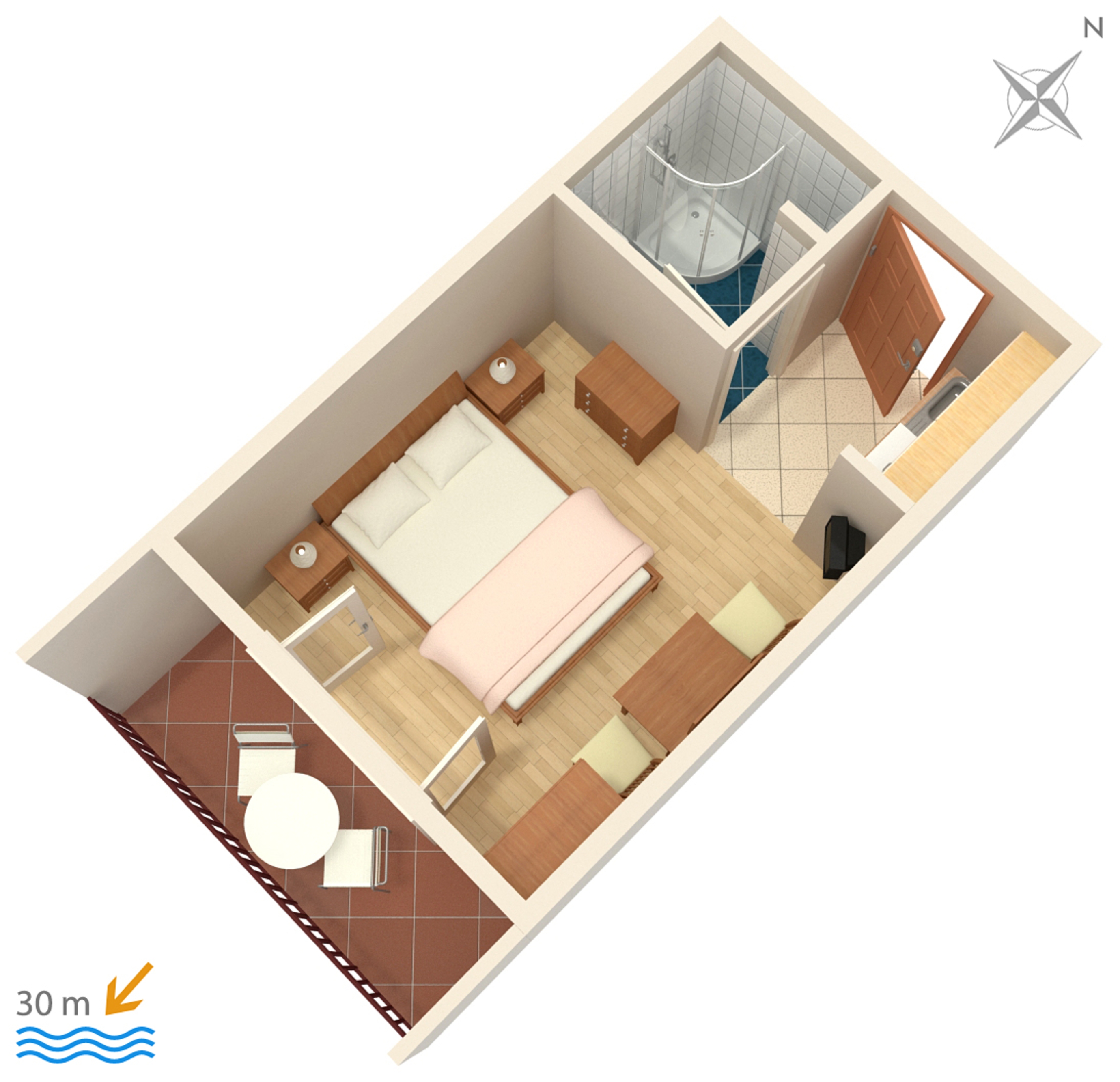 Studio flat near beach Igrane, Makarska  AS-a