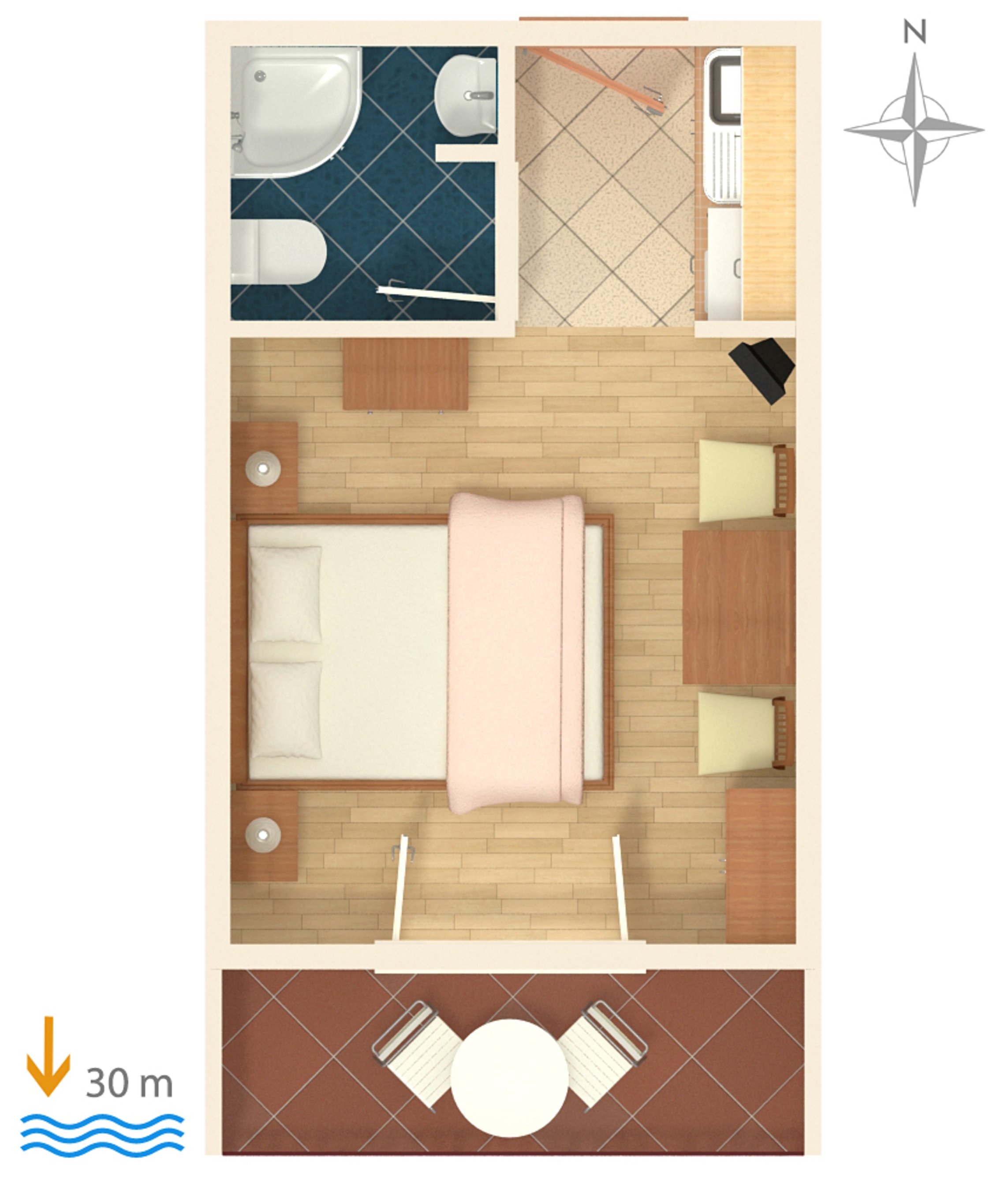 Studio flat near beach Igrane, Makarska  AS-a