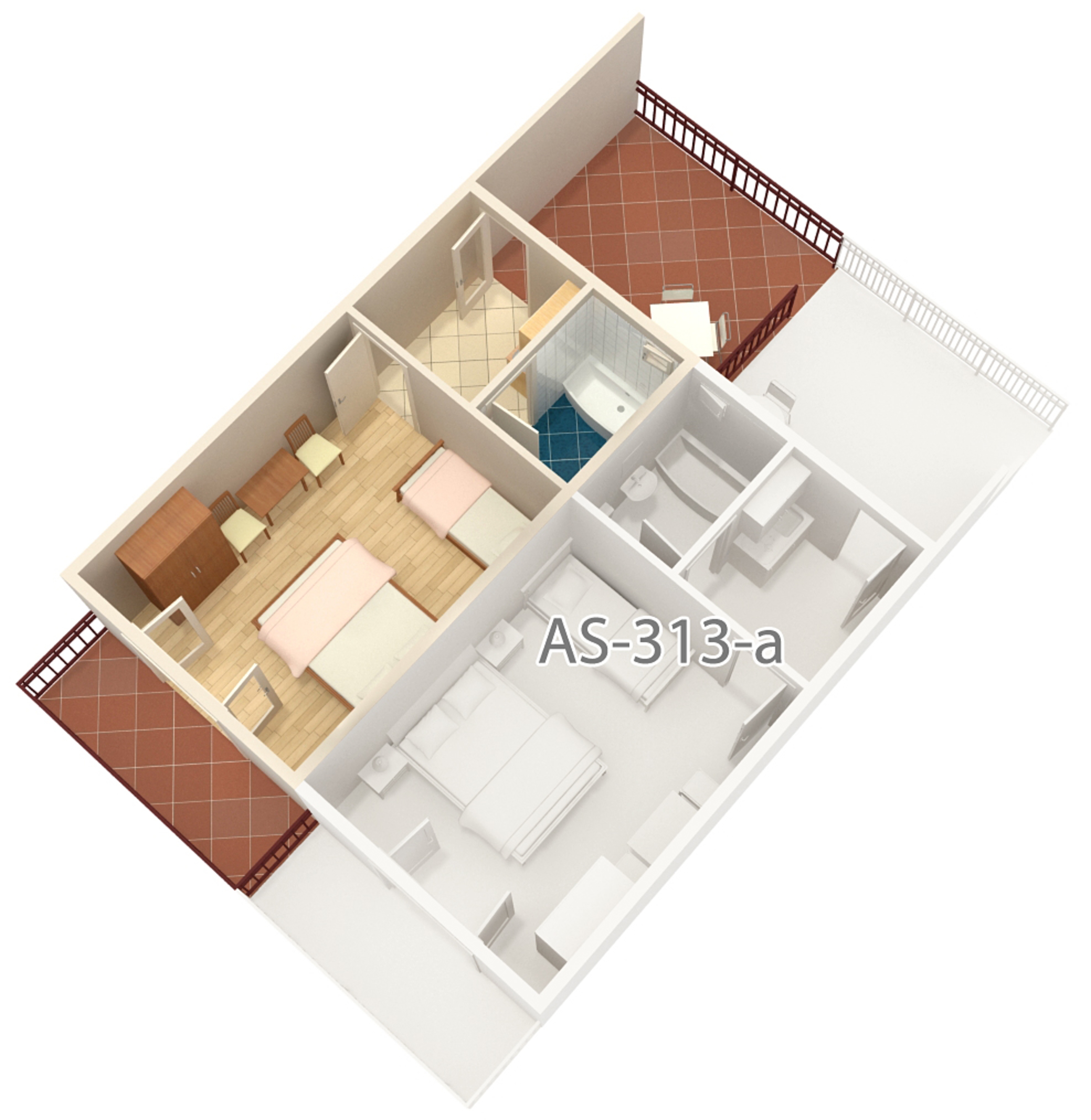 Studio flat with terrace and sea view Podaca, Makarska  AS-b