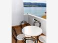 Pag, Terrace in the apartment, with a sea view, (pet friendly) and WiFi.