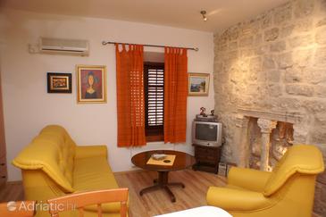 Living room Korčula, Living room in the apartment.