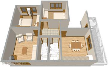 Plan Podgora, Plan in the apartment, WIFI.