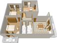 Podgora, Plan kwatery w zakwaterowaniu typu apartment, WiFi.