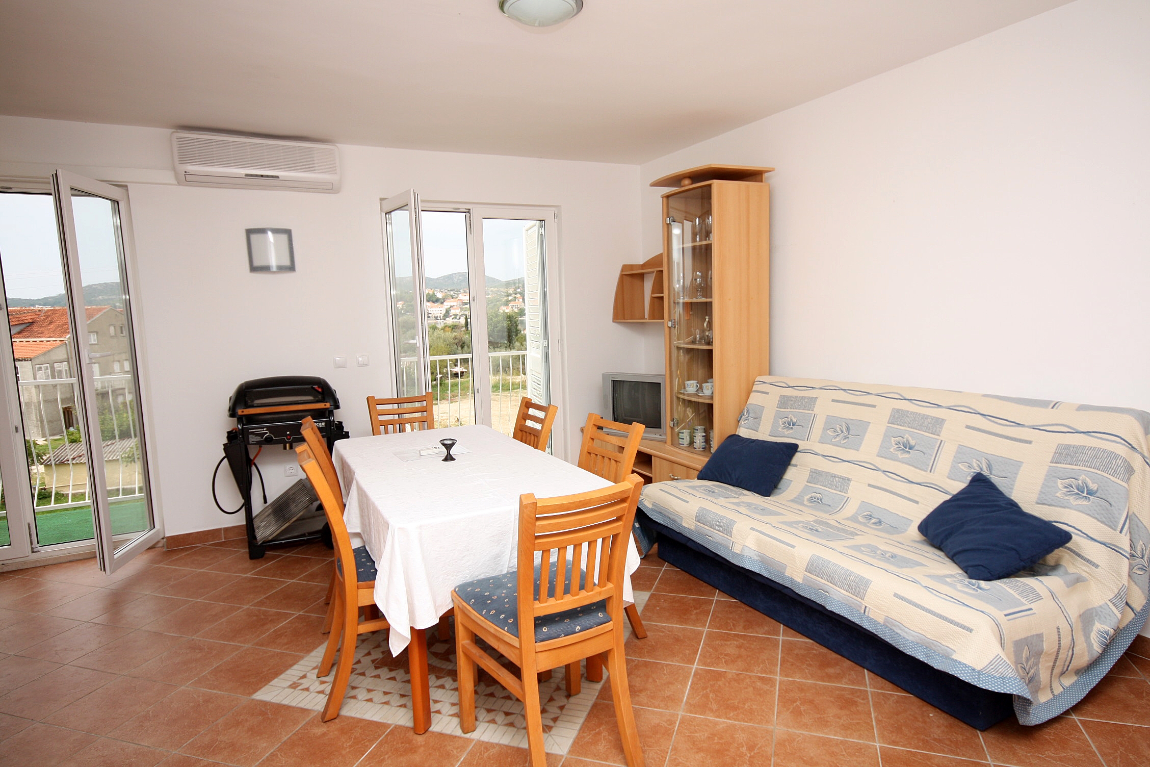 Two bedroom apartment with balcony and sea view Slano, Dubrovnik (A-3184-a)