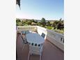 Barbat, Terrace in the studio-apartment, with a sea view, (pet friendly) and WiFi.