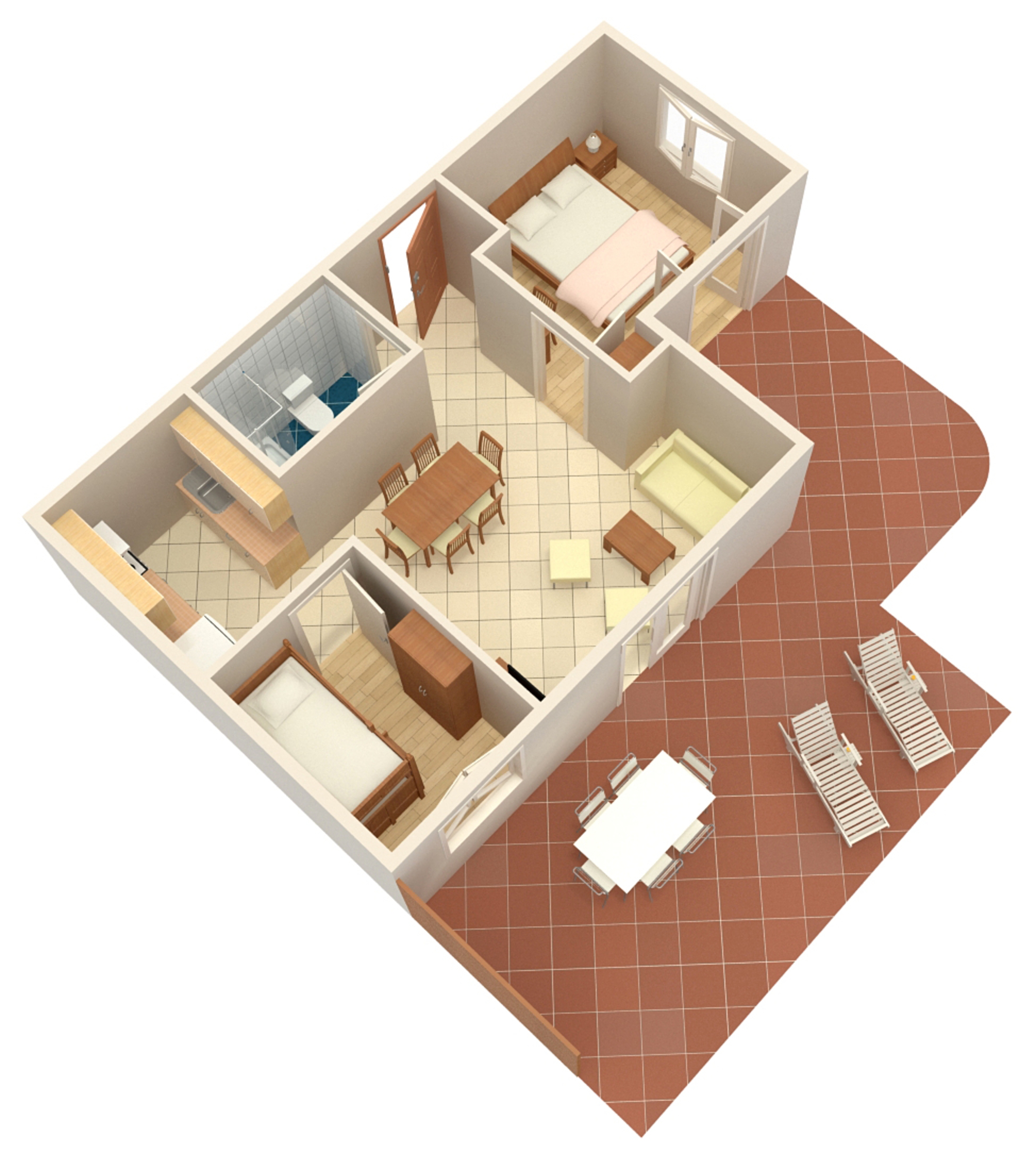 Two bedroom apartment near beach Kampor, Rab  A-a