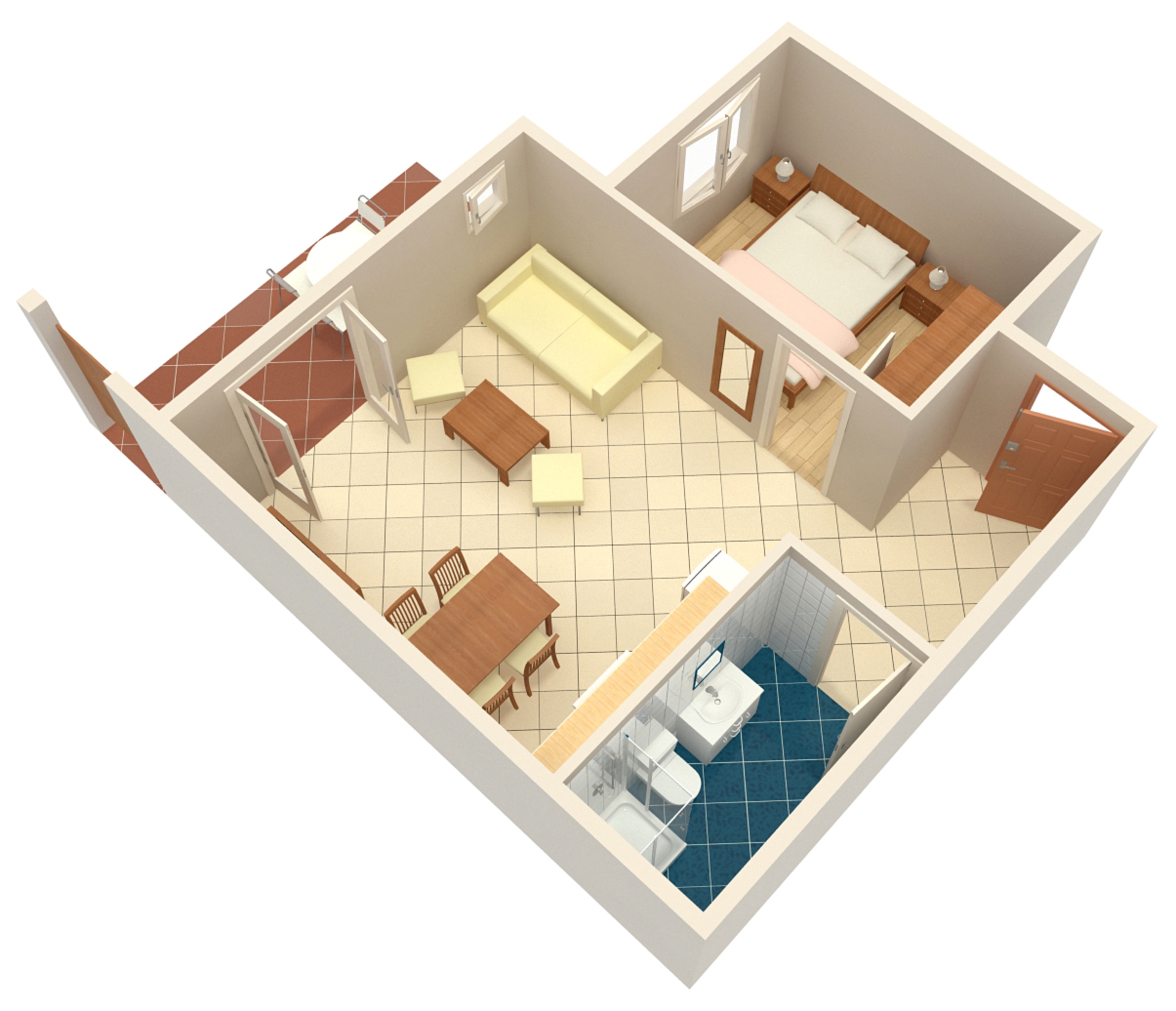 One bedroom apartment near beach Kampor, Rab  A-d