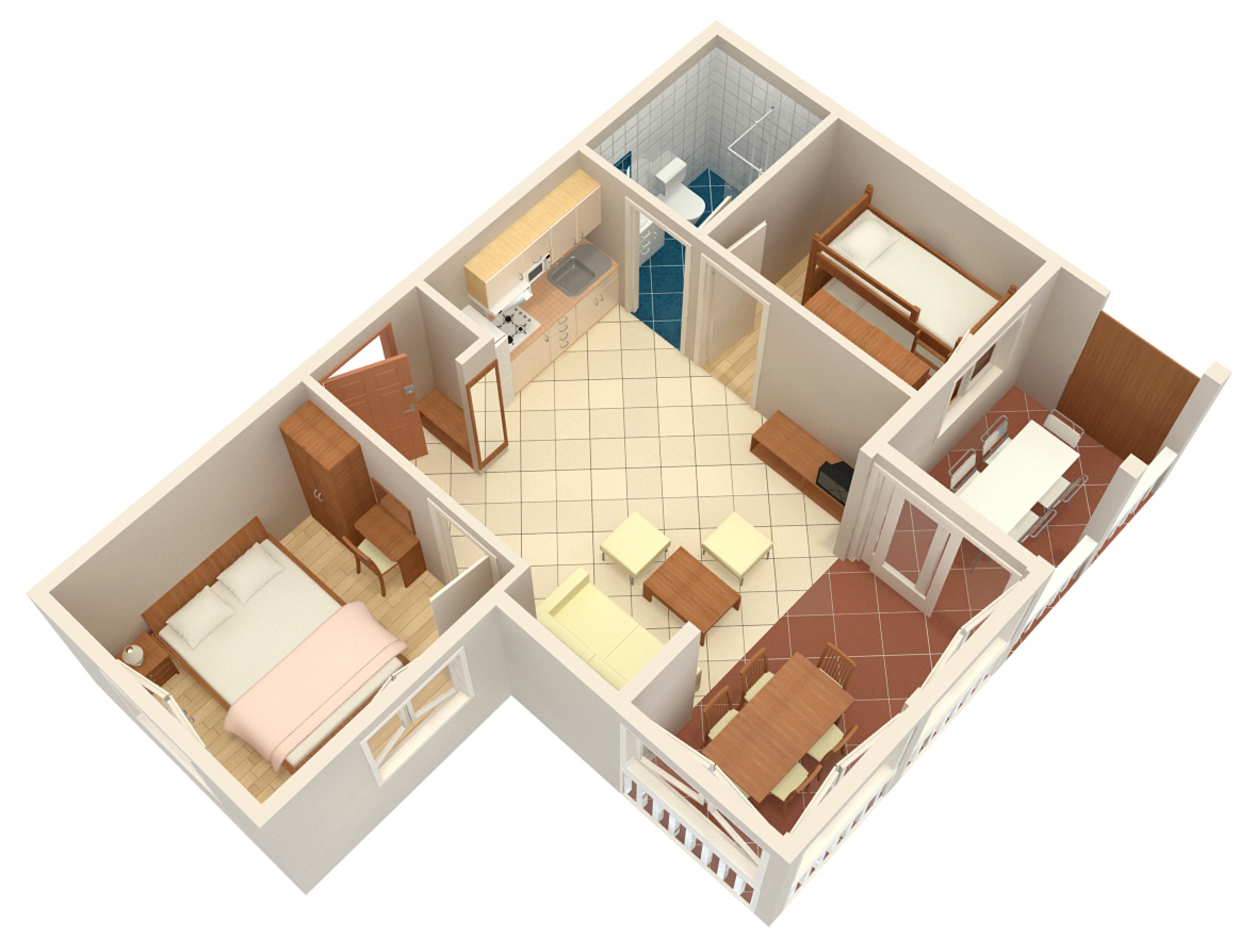 Two bedroom apartment near beach Kampor, Rab  A-e