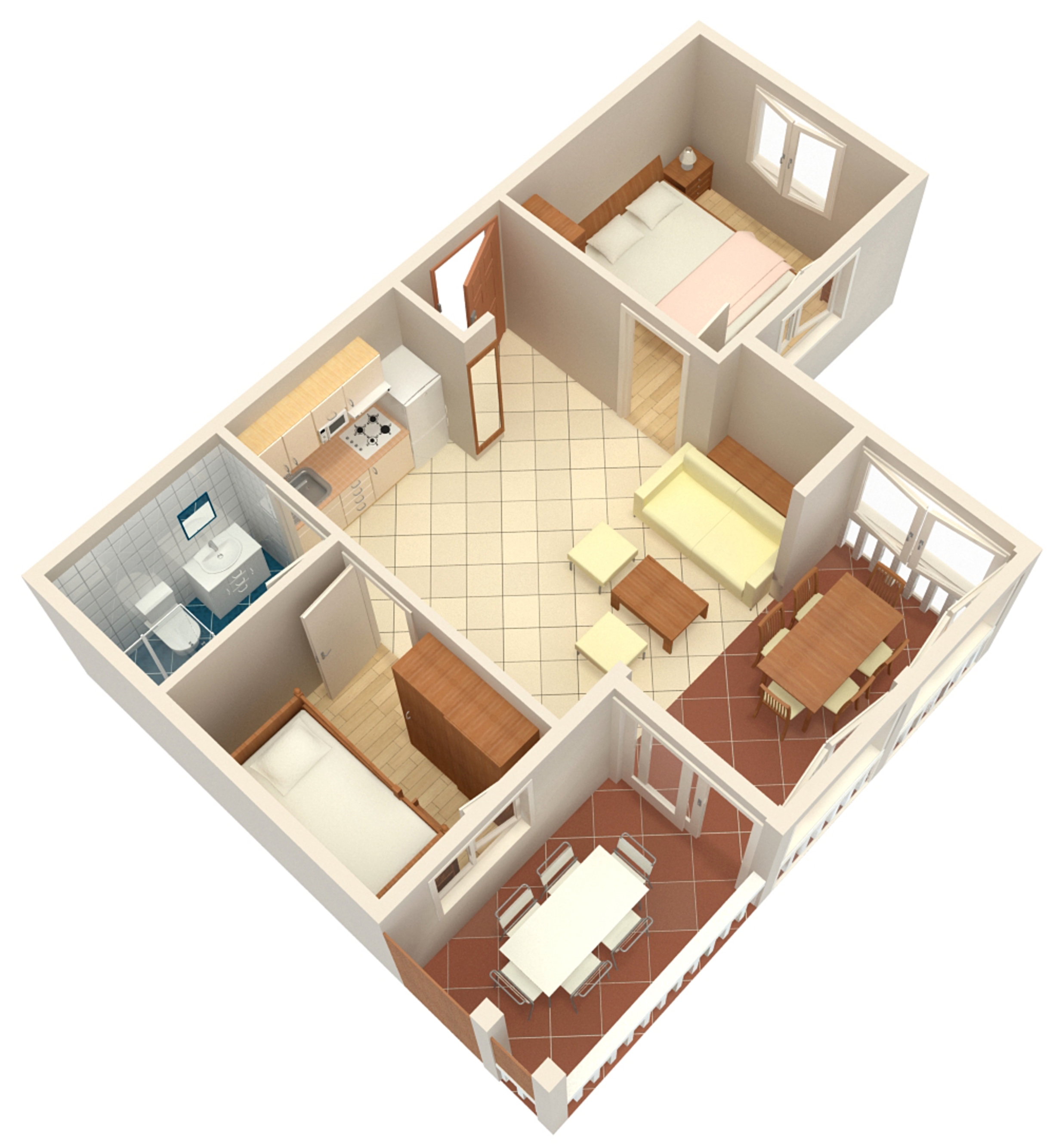 Two bedroom apartment near beach Kampor, Rab  A-f