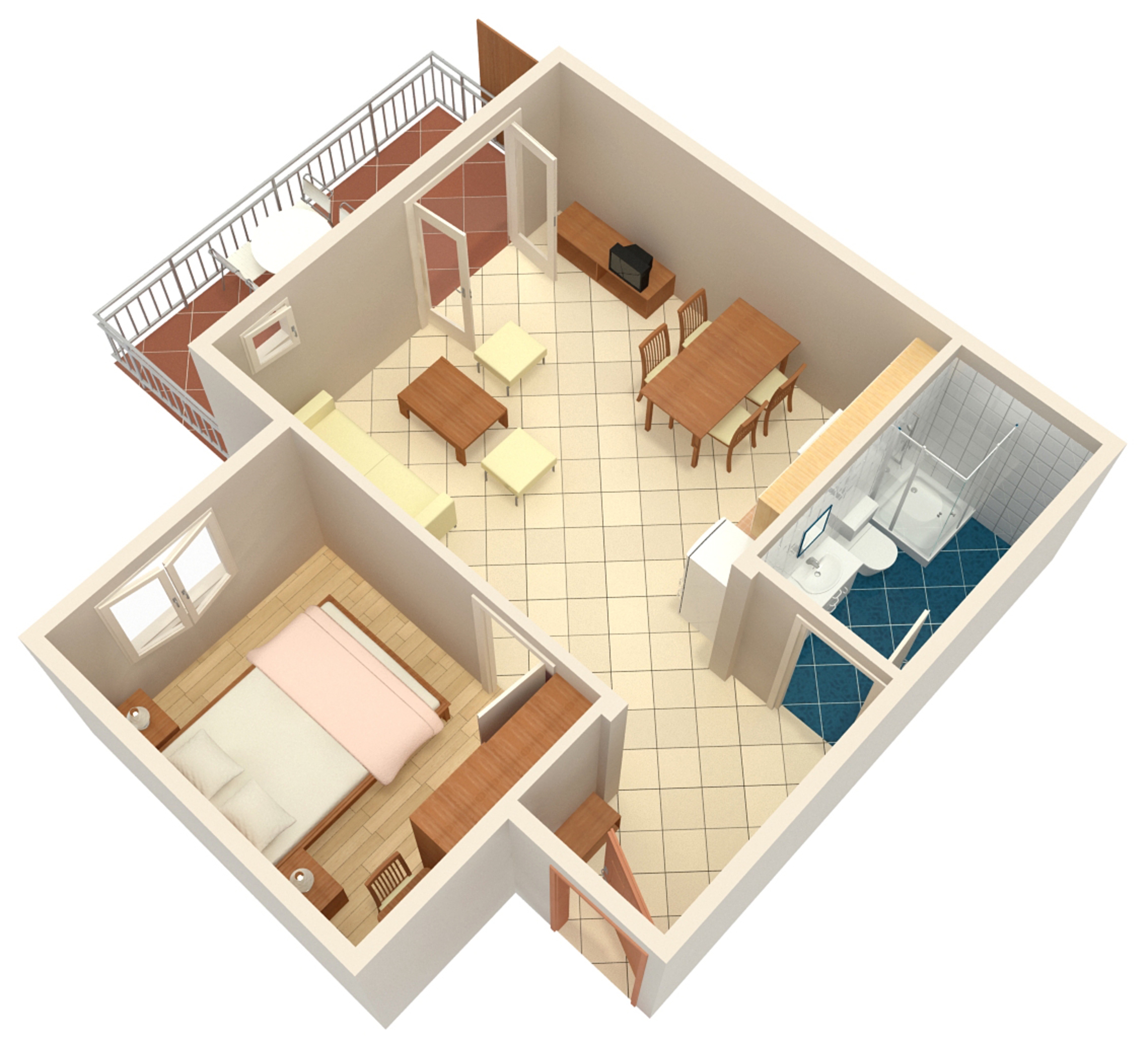One bedroom apartment near beach Kampor, Rab  A-g