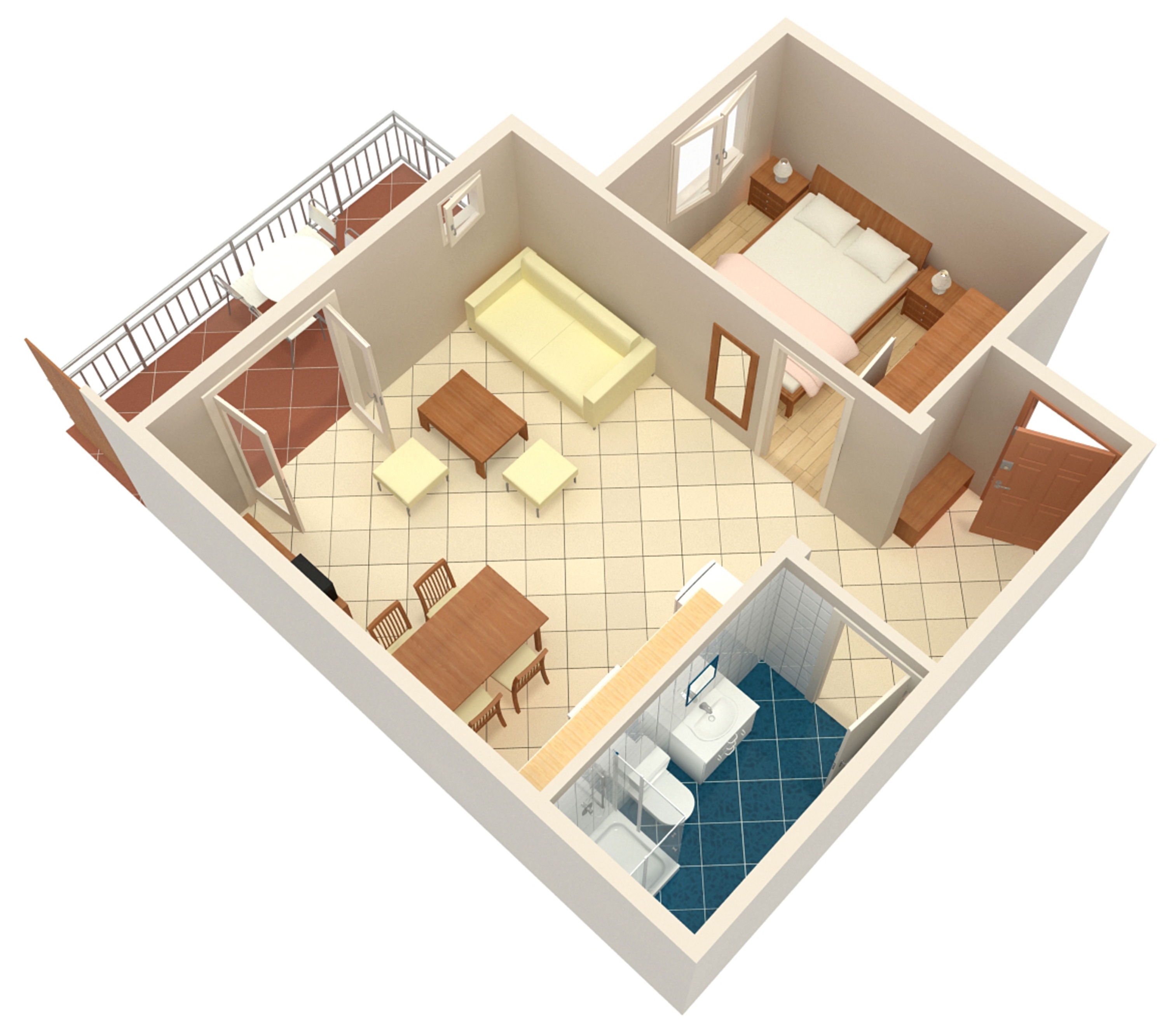 One bedroom apartment near beach Kampor, Rab  A-h