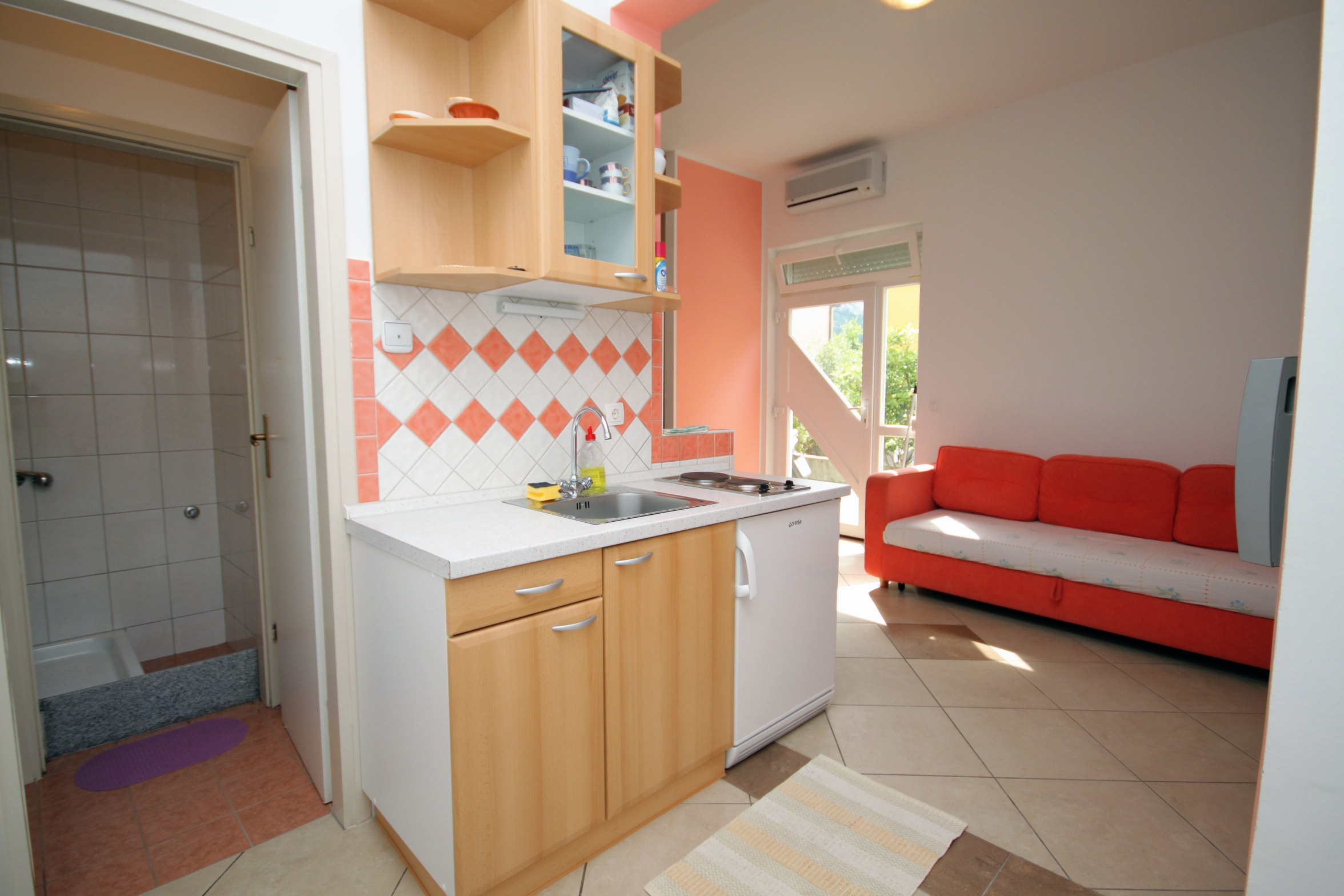 Studio flat with air-conditioning Baška, Krk  AS-a