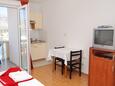 Vinjerac, Dining room in the studio-apartment, (pet friendly) and WiFi.