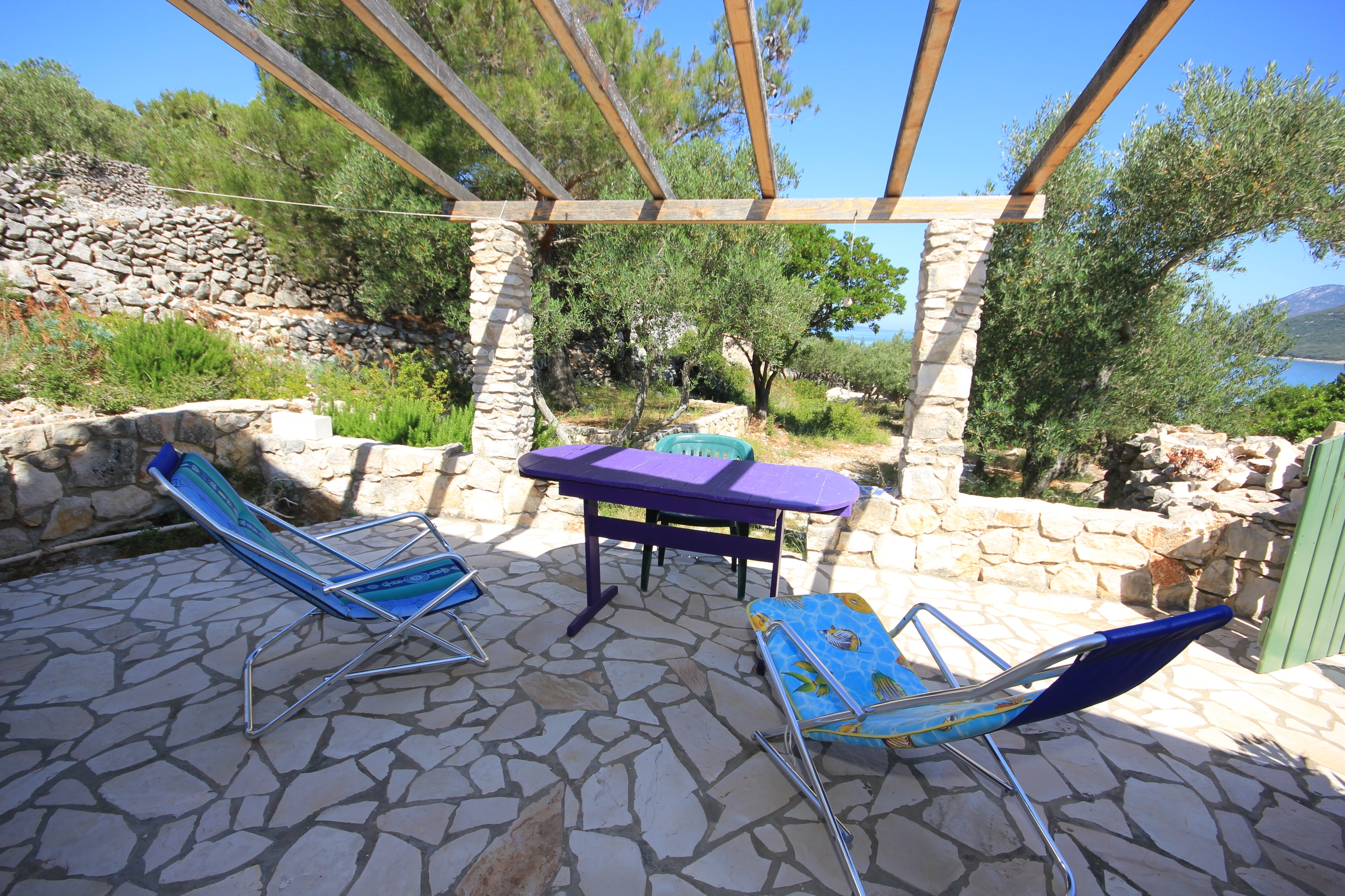 One bedroom house with terrace and sea view Cove Studenčić, Lošinj  K