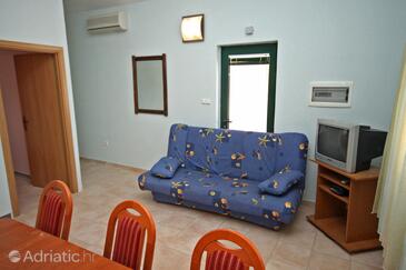 Rogoznica, Woonkamer in the apartment, air condition available, (pet friendly) en WiFi.