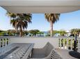 Petrčane, Terrasse dans l’hébergement en type apartment, avec la vue sur la mer, animaux acceptés et WiFi.