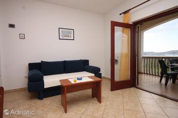 Living room Biograd na Moru, Living room in the apartment, dostupna klima, dopusteni kucni ljubimci i WIFI.
