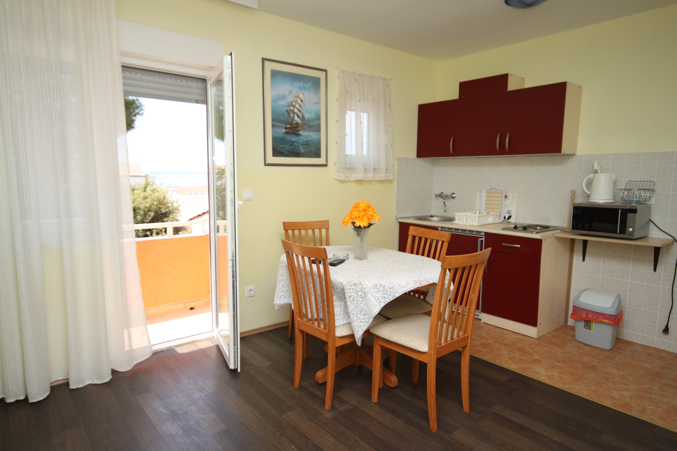 One bedroom apartment with balcony and sea view Petrčane, Zadar (A-3300-a)