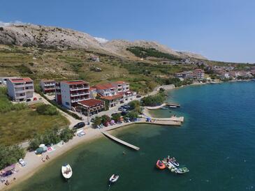 Property Metajna, Pag, Property 3305 - Rooms near sea with pebble beach.