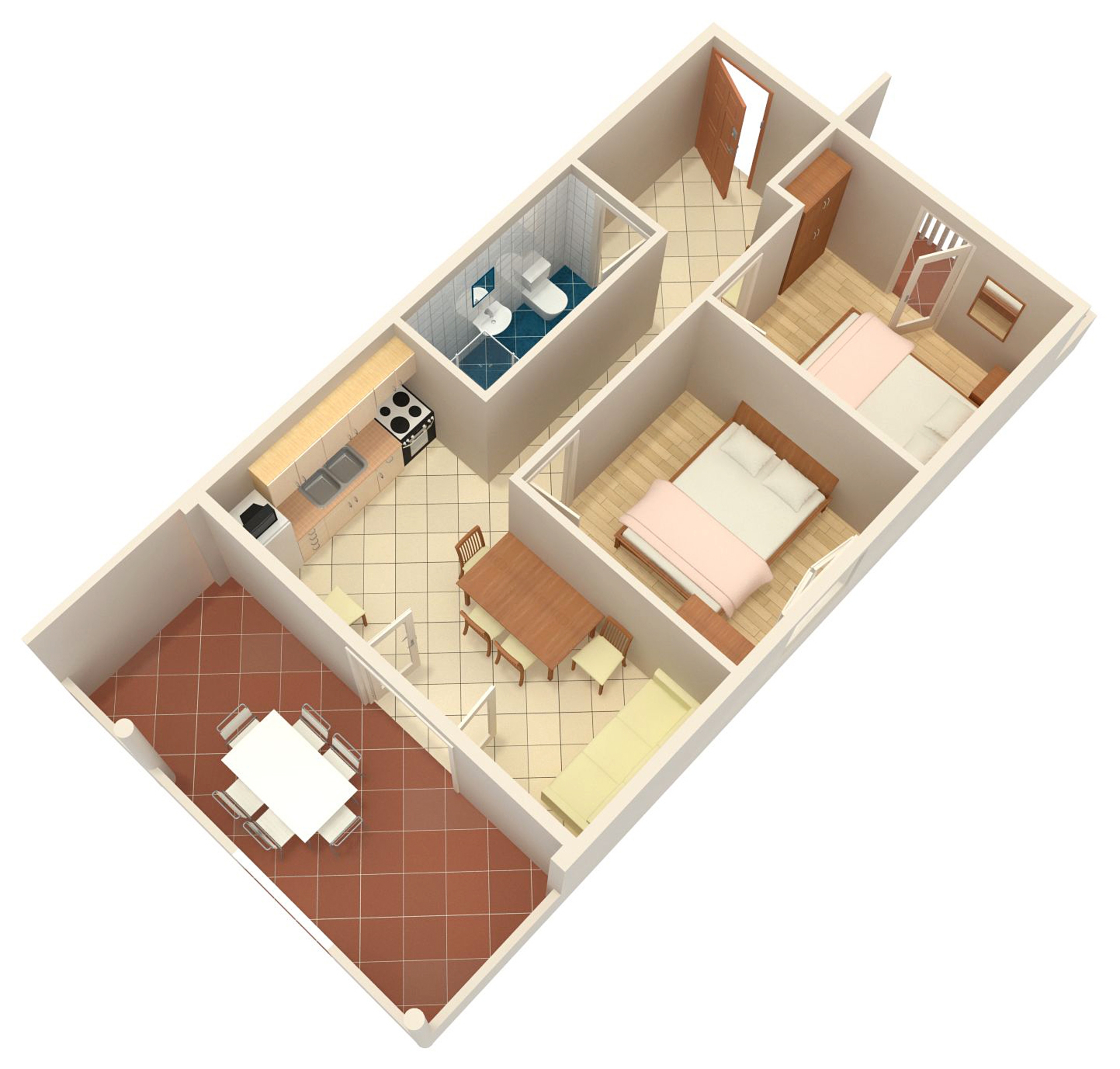 Two bedroom apartment with terrace and sea view Kraj, Pašman  A-d