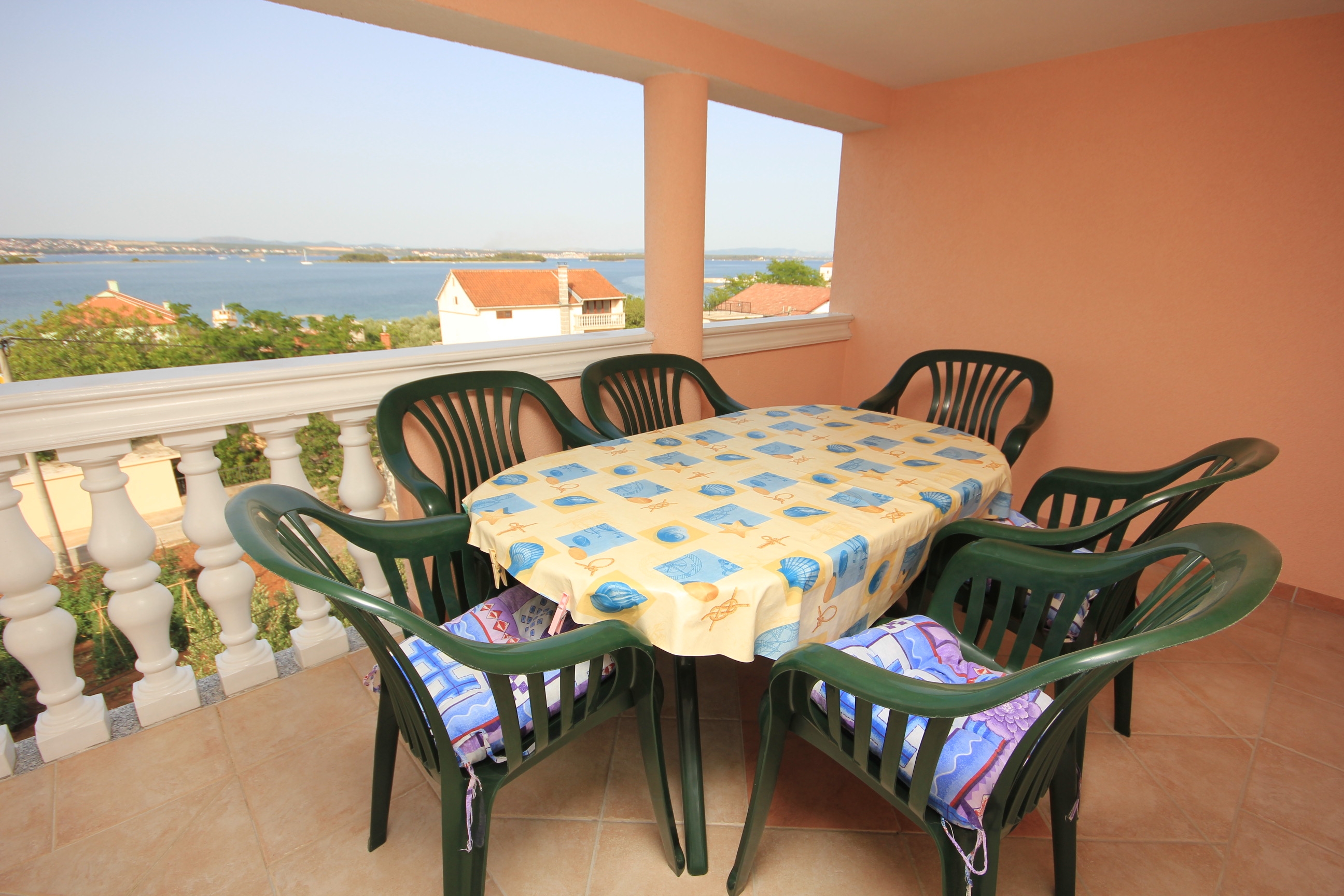 Two bedroom apartment with terrace and sea view Kraj, Pašman  A-d