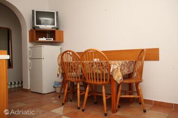 Dining room Novalja, Dining room in the apartment, dostupna klima, dopusteni kucni ljubimci i WIFI.