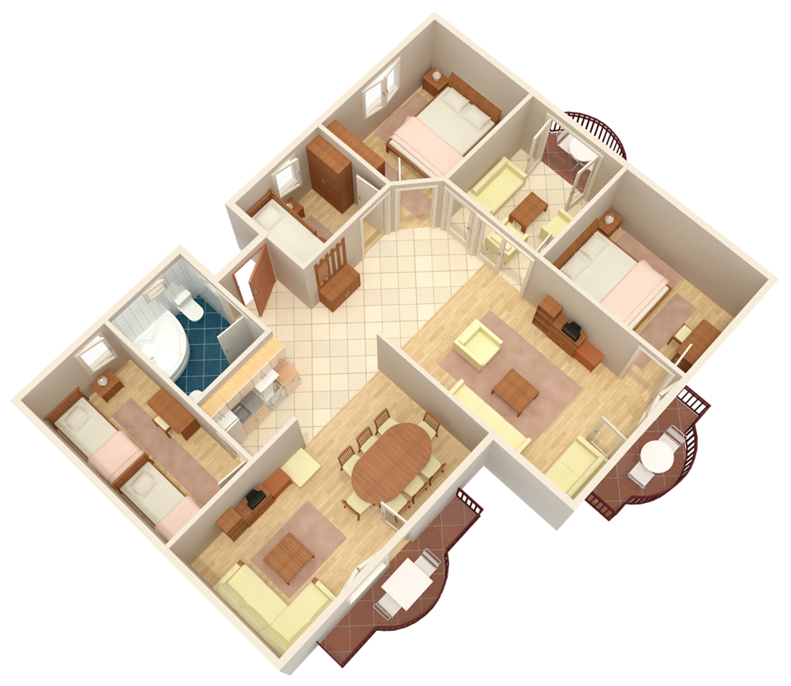 Four bedroom apartment near beach Kraj, Pašman  A-f