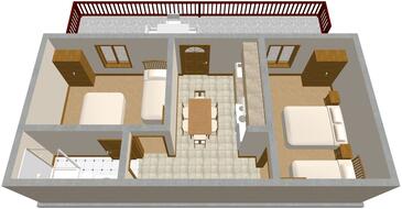 Kraj, Schema nell'alloggi del tipo apartment, WiFi.