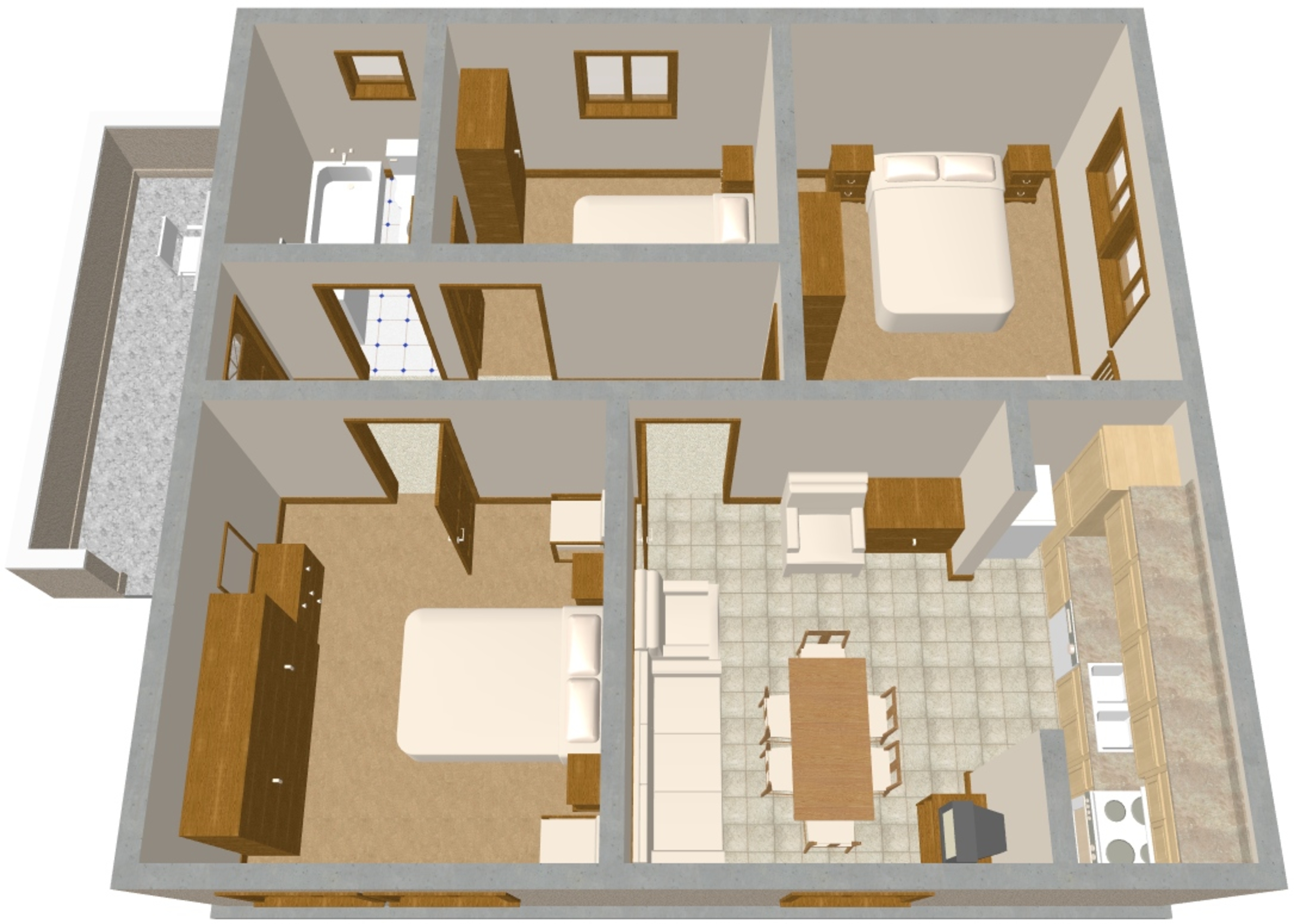 Three bedroom apartment with terrace and sea view Tkon, Pašman  A-a