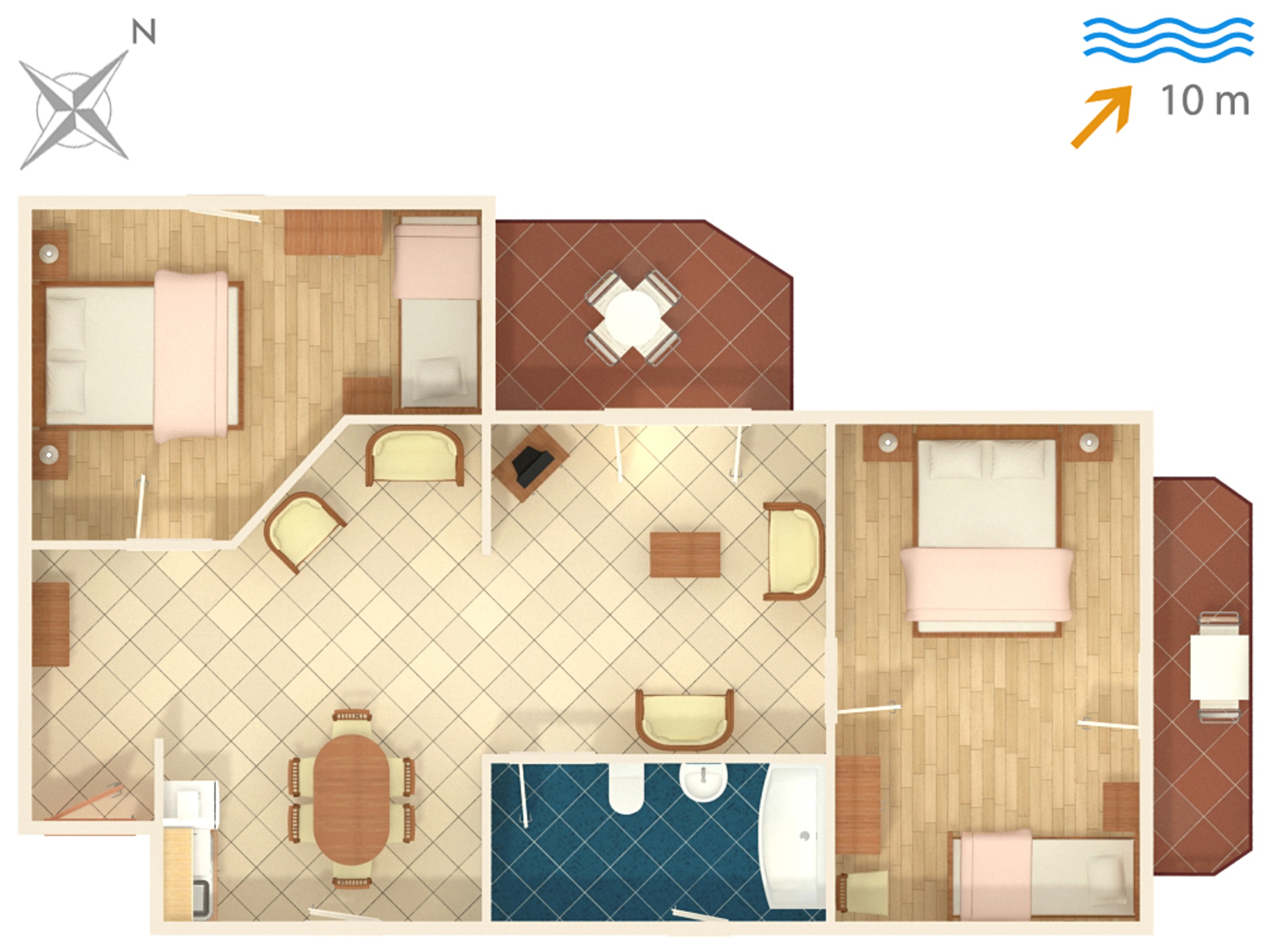 Two bedroom apartment near beach Kraj, Pašman  A-d