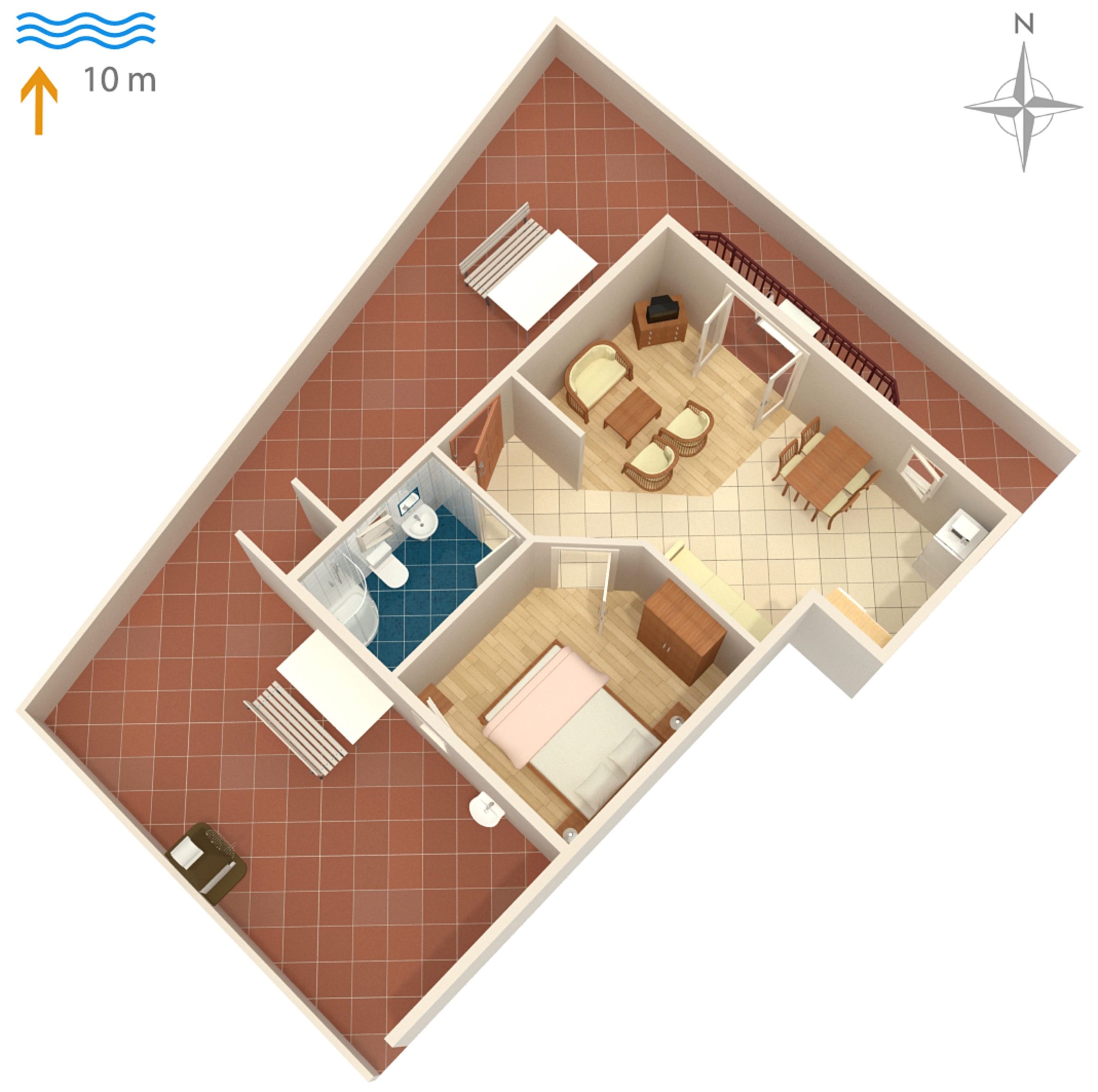 One bedroom apartment near beach Kraj, Pašman  A-e