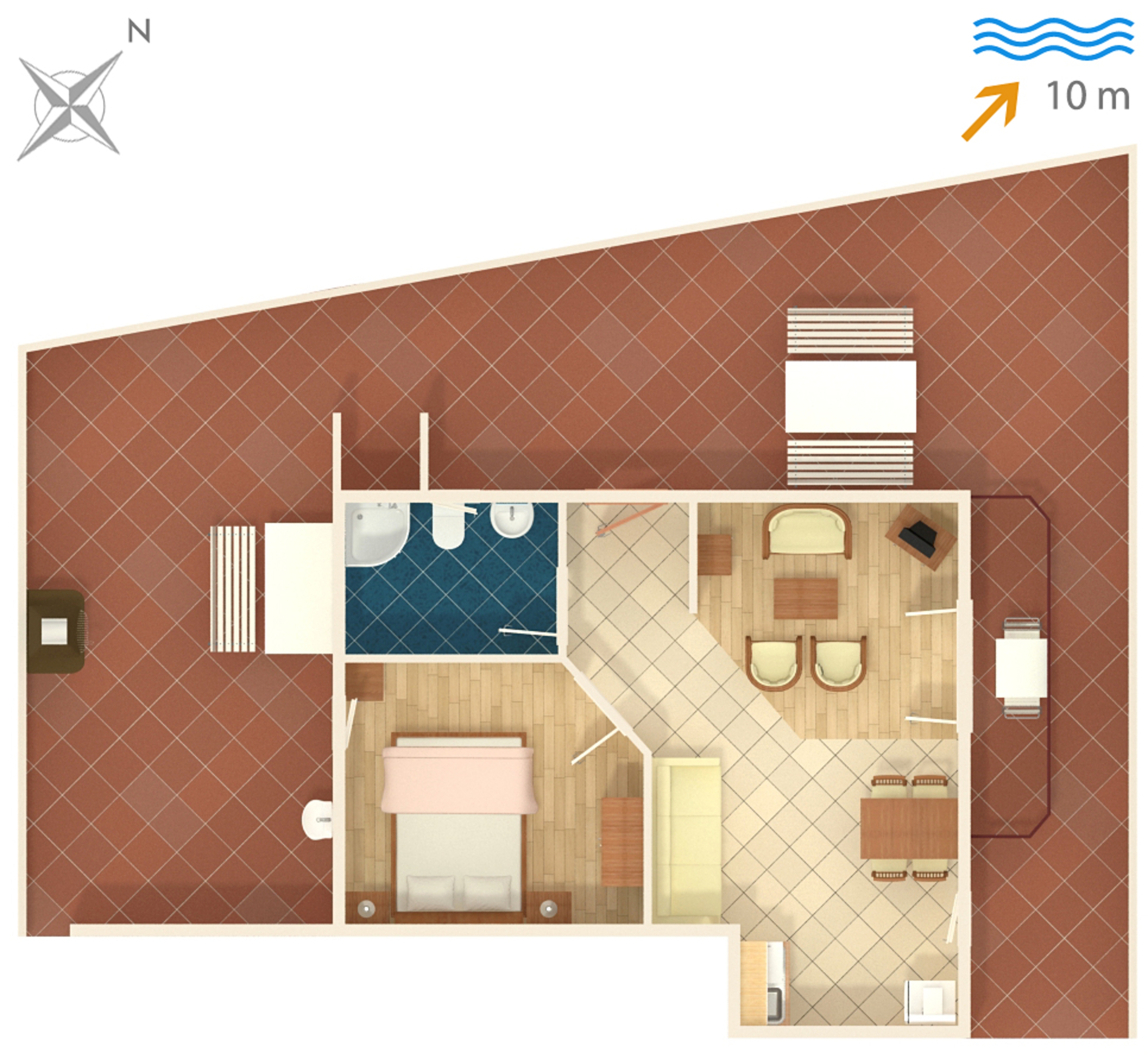 One bedroom apartment near beach Kraj, Pašman  A-e