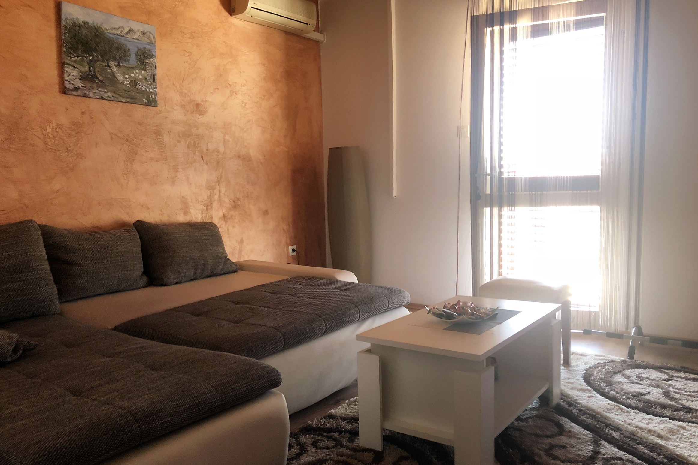 One bedroom apartment with terrace and sea view Mandre (Pag) (A-3557-a)