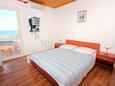 Ložnice Mandre, Ložnice v ubytování typu studio-apartment, s klimatizací a WiFi.