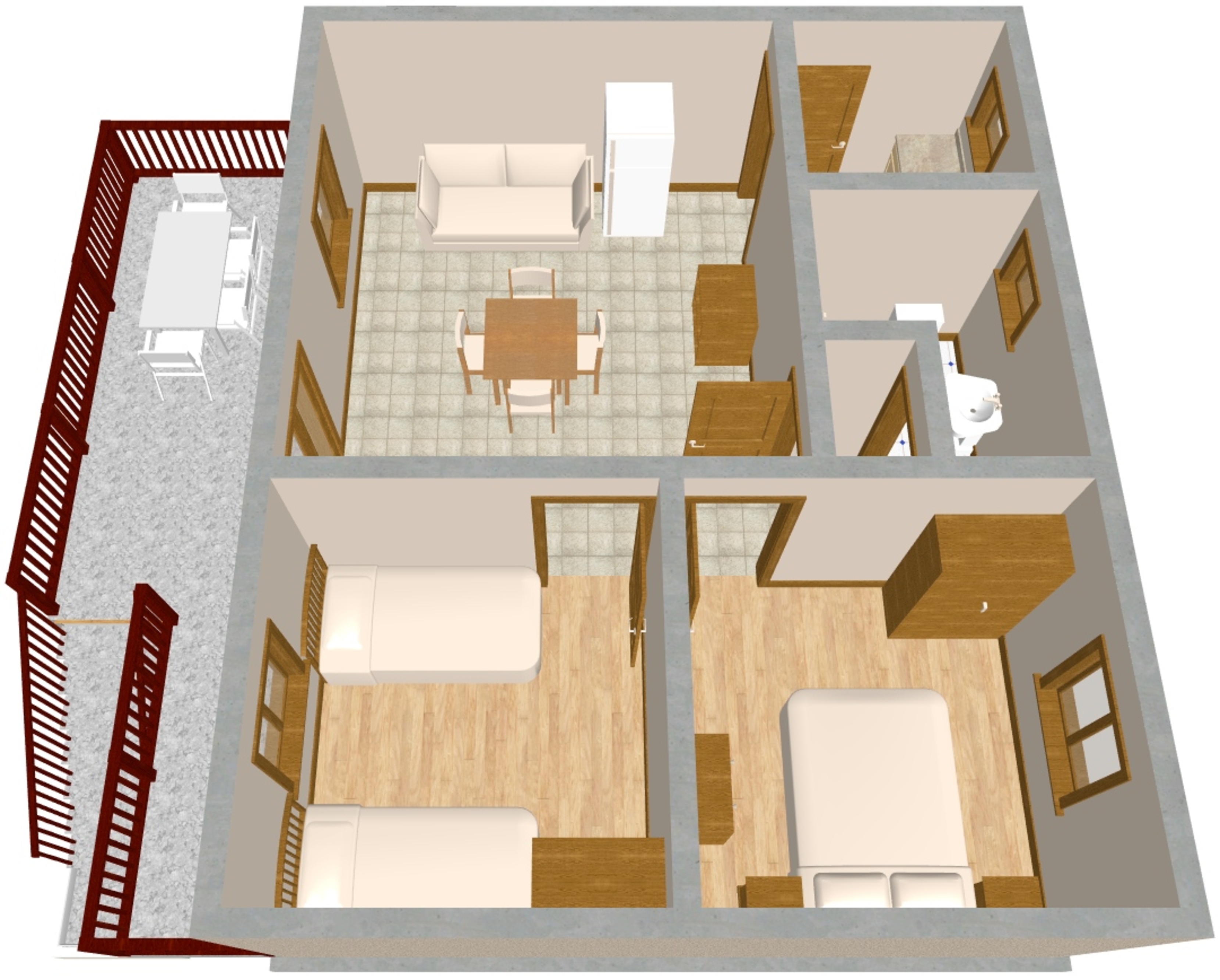 Two bedroom apartment with terrace and sea view Valun, Cres  A-a