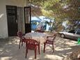 Ripišće, Terrasse dans l’hébergement en type house, avec la vue sur la mer et animaux acceptés.