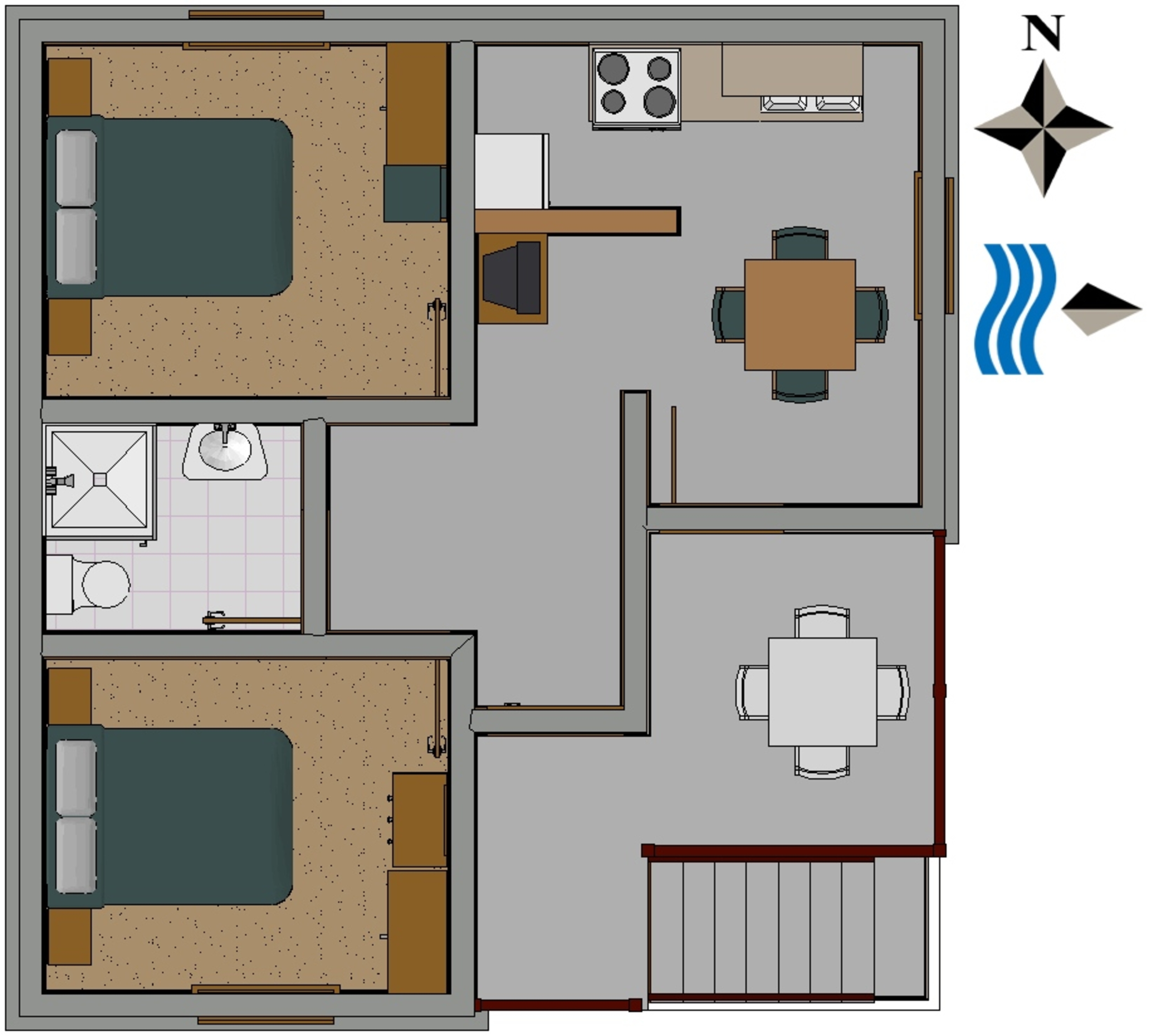 Two bedroom apartment near beach Cove Dumboka, Dugi otok  A-a
