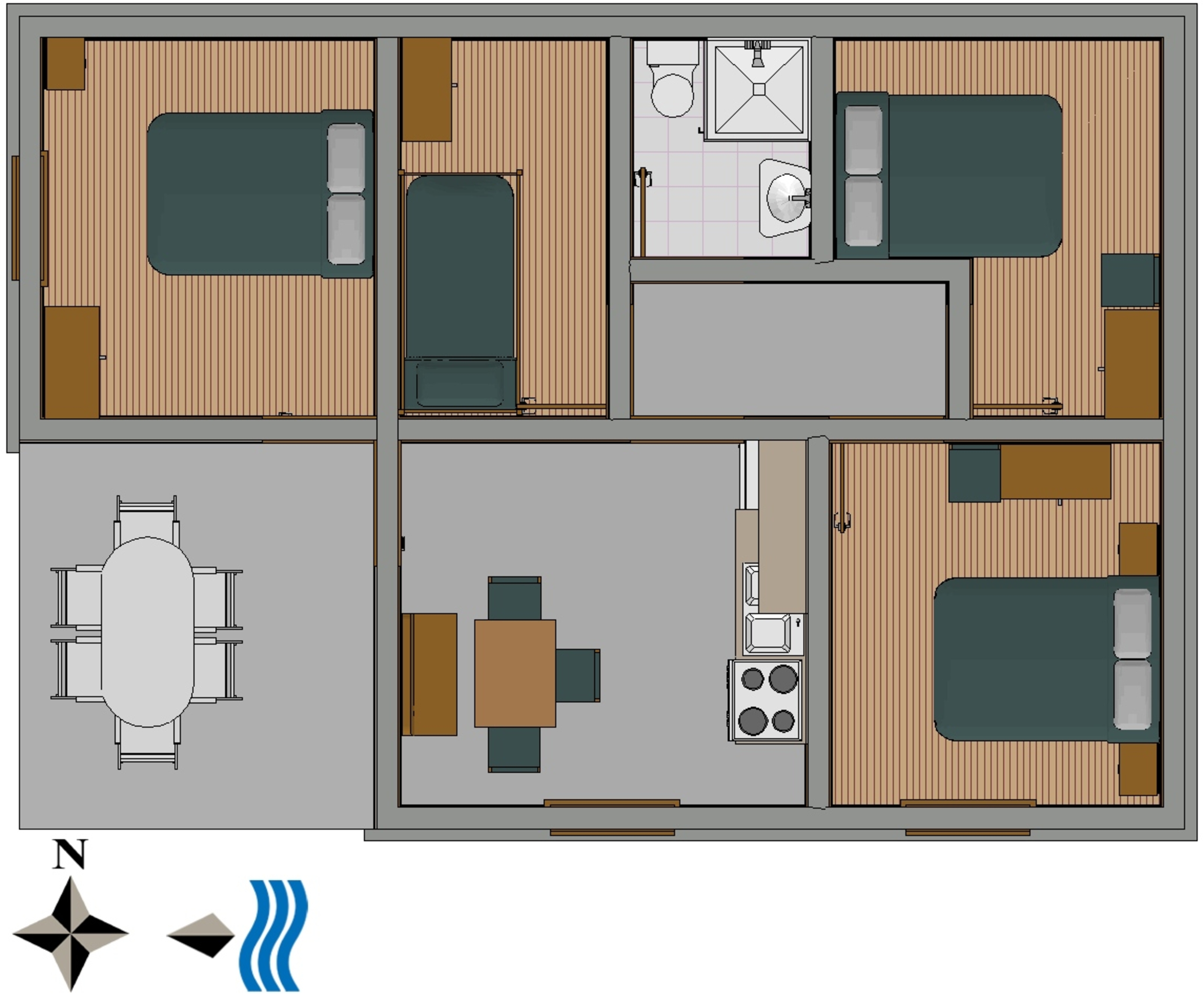Four bedroom house near beach Krknata, Dugi otok  K