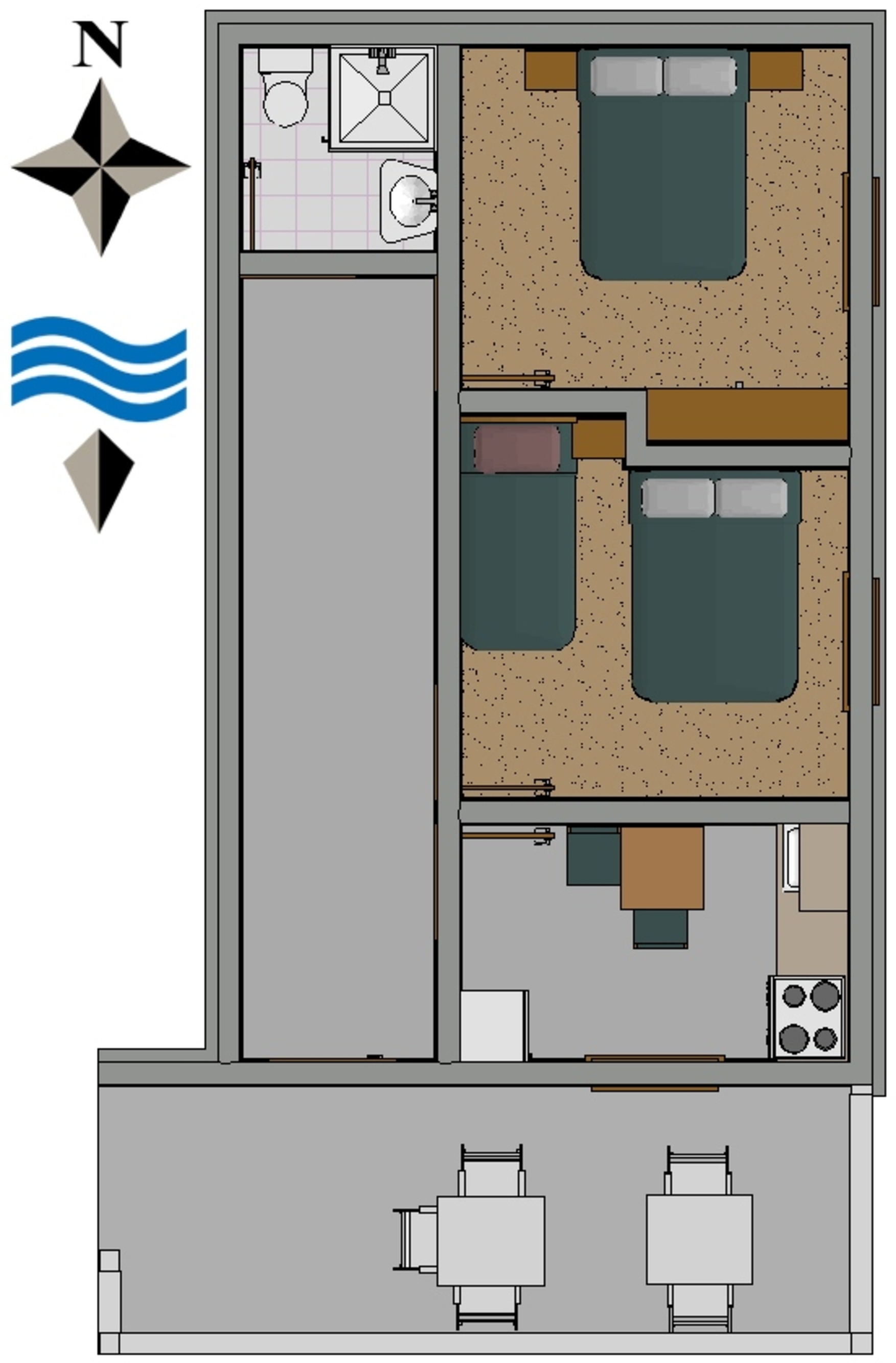 Two bedroom house near beach Krknata, Dugi otok  K